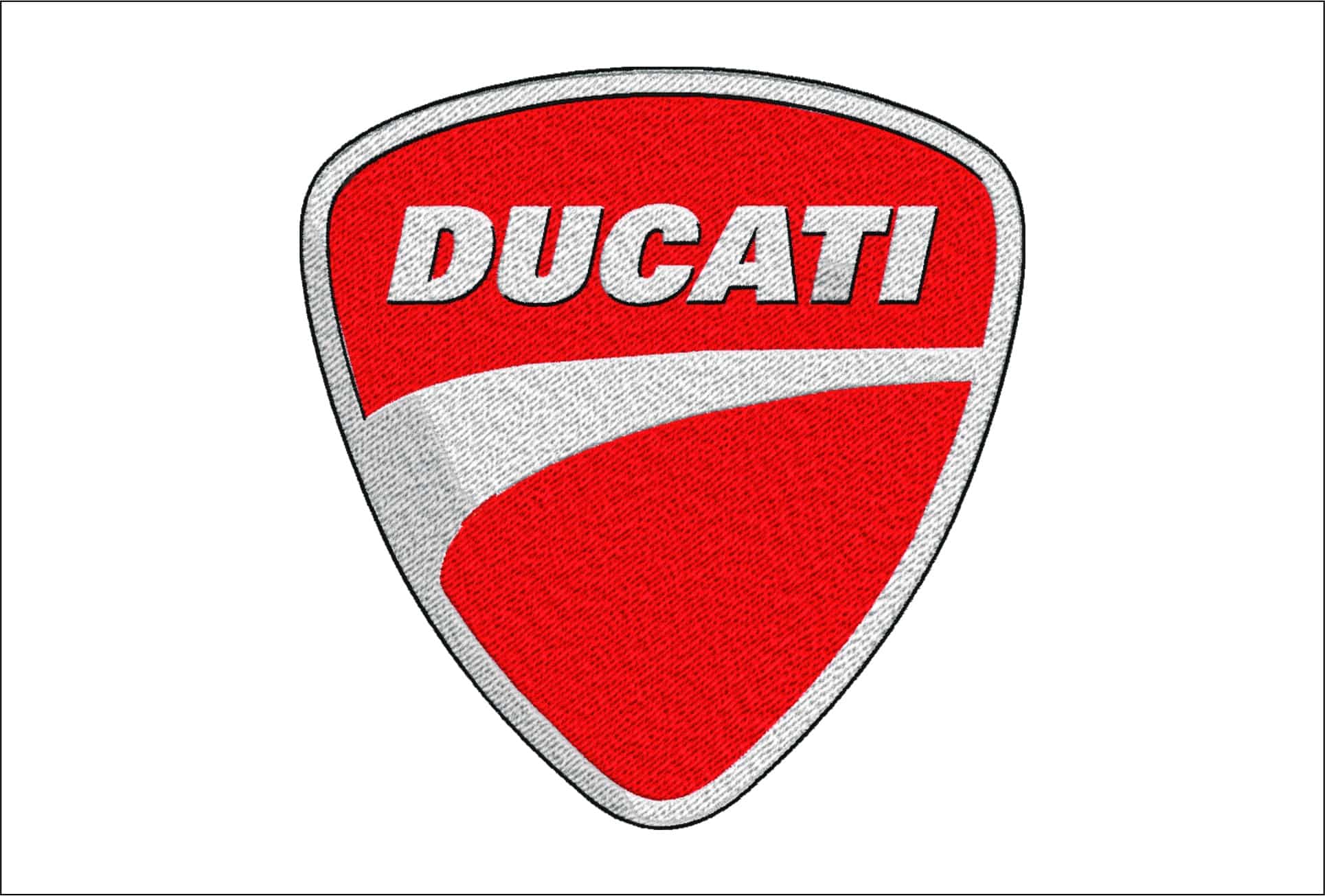 Ducati Motorbike Logo embroidery design - Fiat group design machine pattern Bike Company embroidery file instant download in a frame