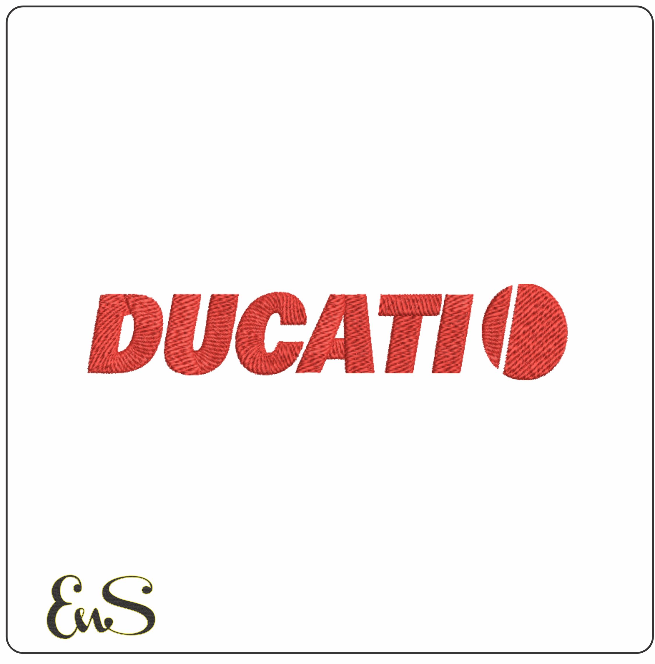 Ducati Motorbike Logo embroidery design - Fiat group design machine pattern Bike Company embroidery file instant download in a frame