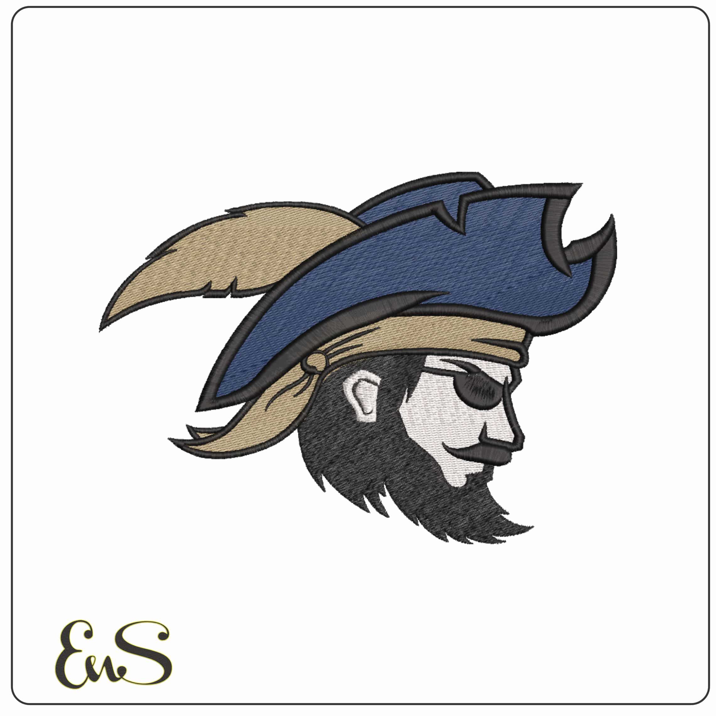 CSU Buccaneers 2021 on Charleston Southern University - Elegant embroidery design file-instant download