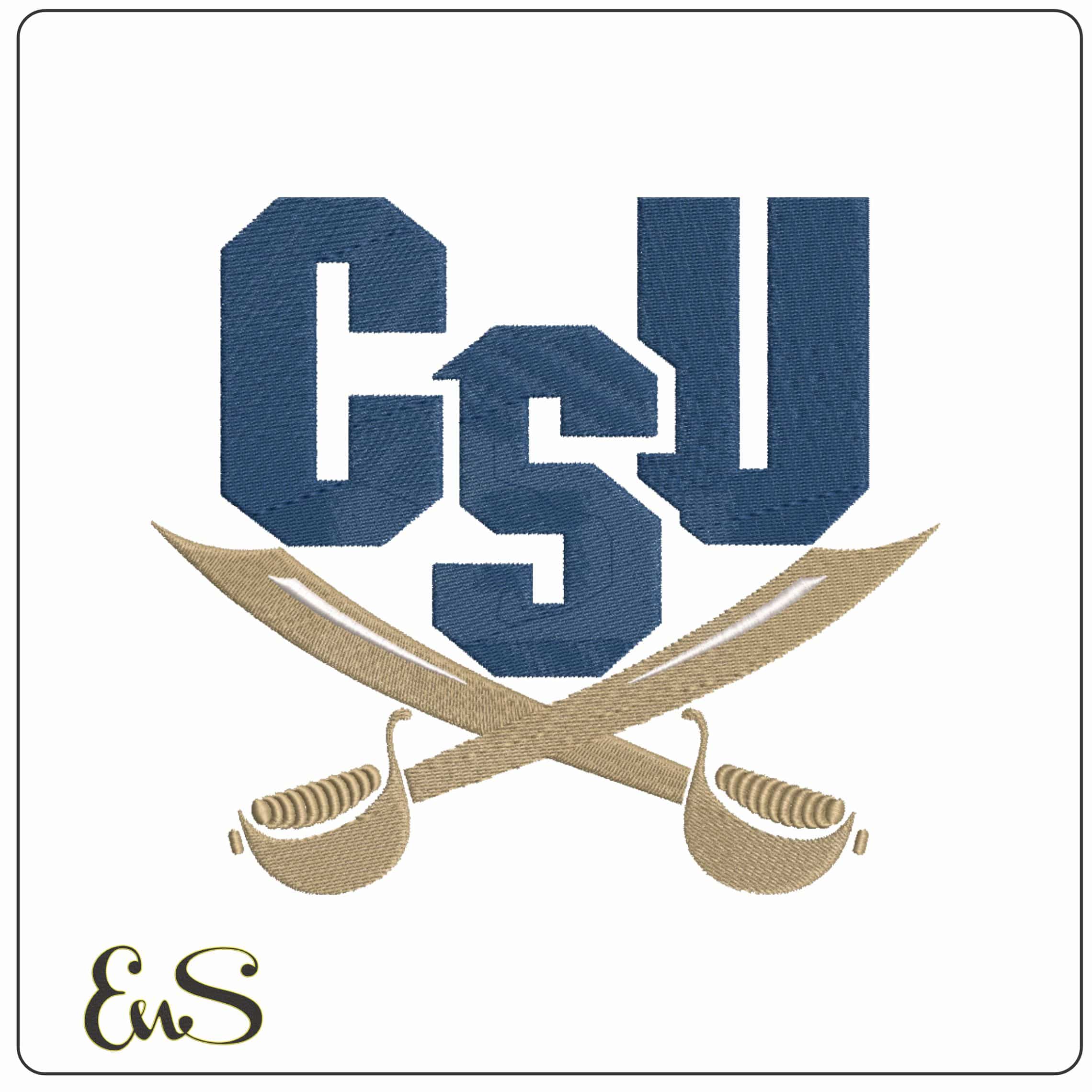 CSU Buccaneers 2015 to 2021 Charleston Southern University - Elegant embroidery design file-instant download