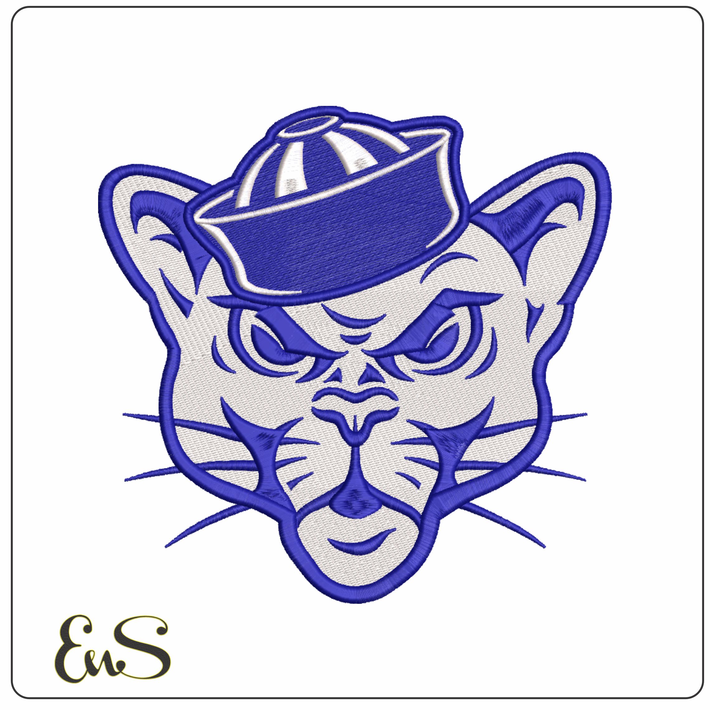 Creighton Bluejays 1990 to 1998 Creighton University  - Elegant embroidery design file-instant download