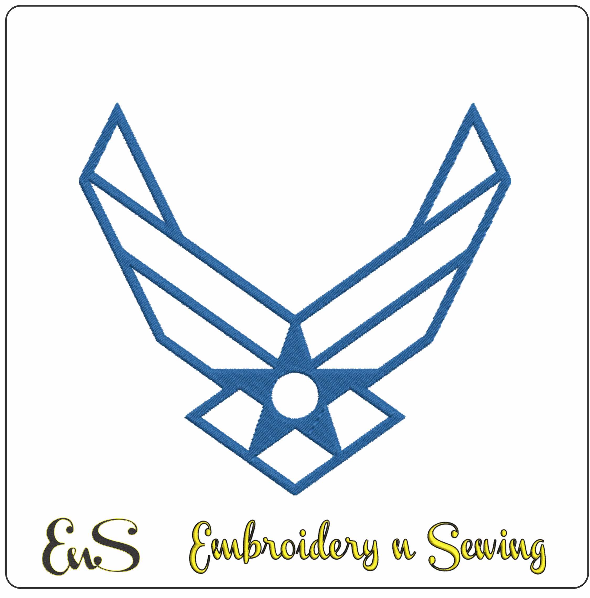 US Airforce Emblem embroidery design - Airfoce embroidery machine pattern embroidery file - instant download