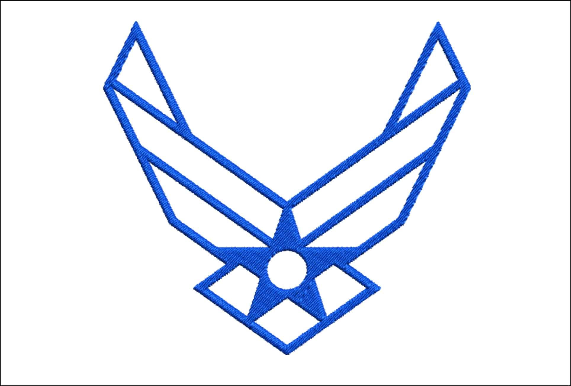 US Airforce Emblem embroidery design - Airfoce embroidery machine pattern embroidery file - instant download