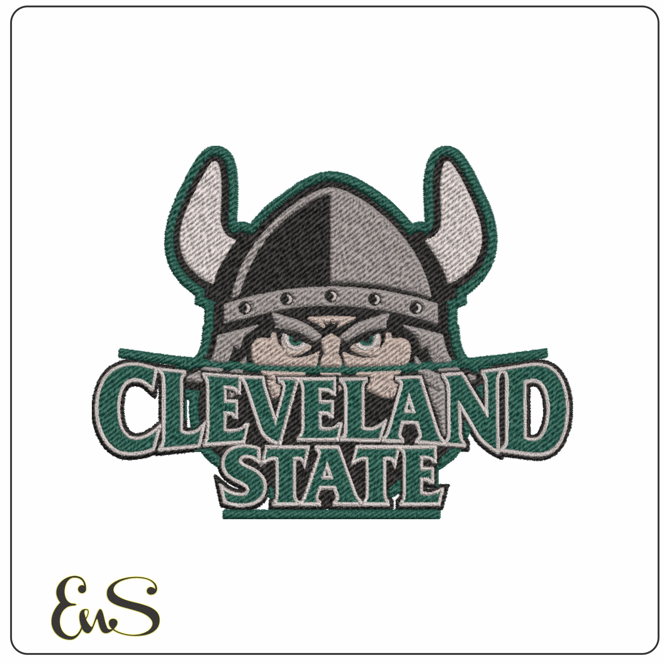 Cleveland State Vikings Alternative University  - Elegant embroidery design file-instant download