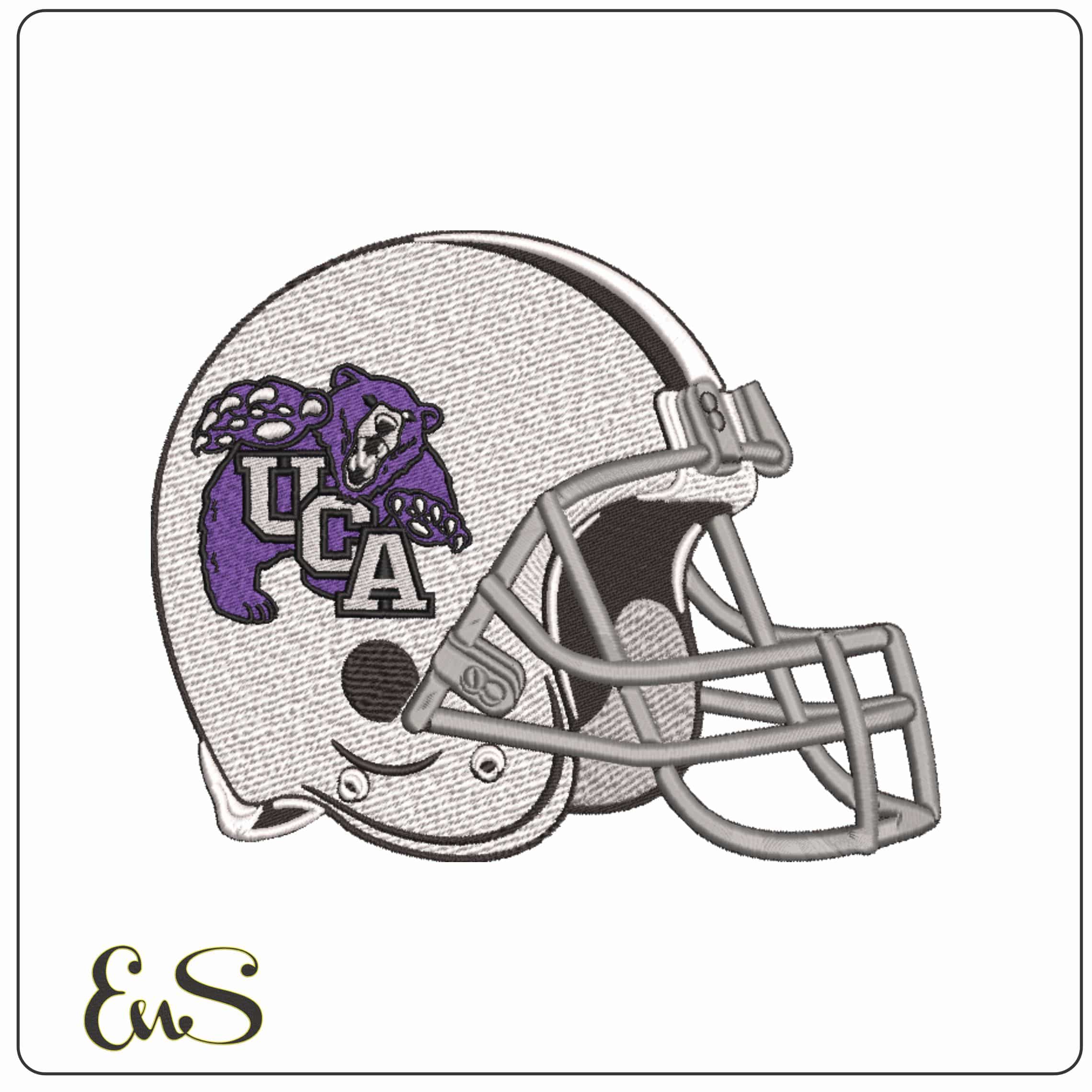 American Football Helmet Central Arkansas Bears 1993 to 2009     - Elegant embroidery design file-instant download