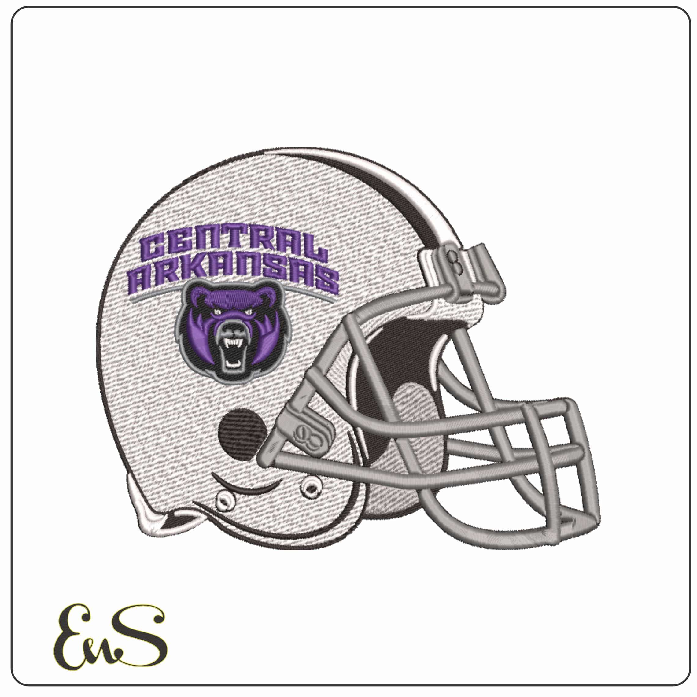 American Football Helmet Central Arkansas Bears 2017     - Elegant embroidery design file-instant download