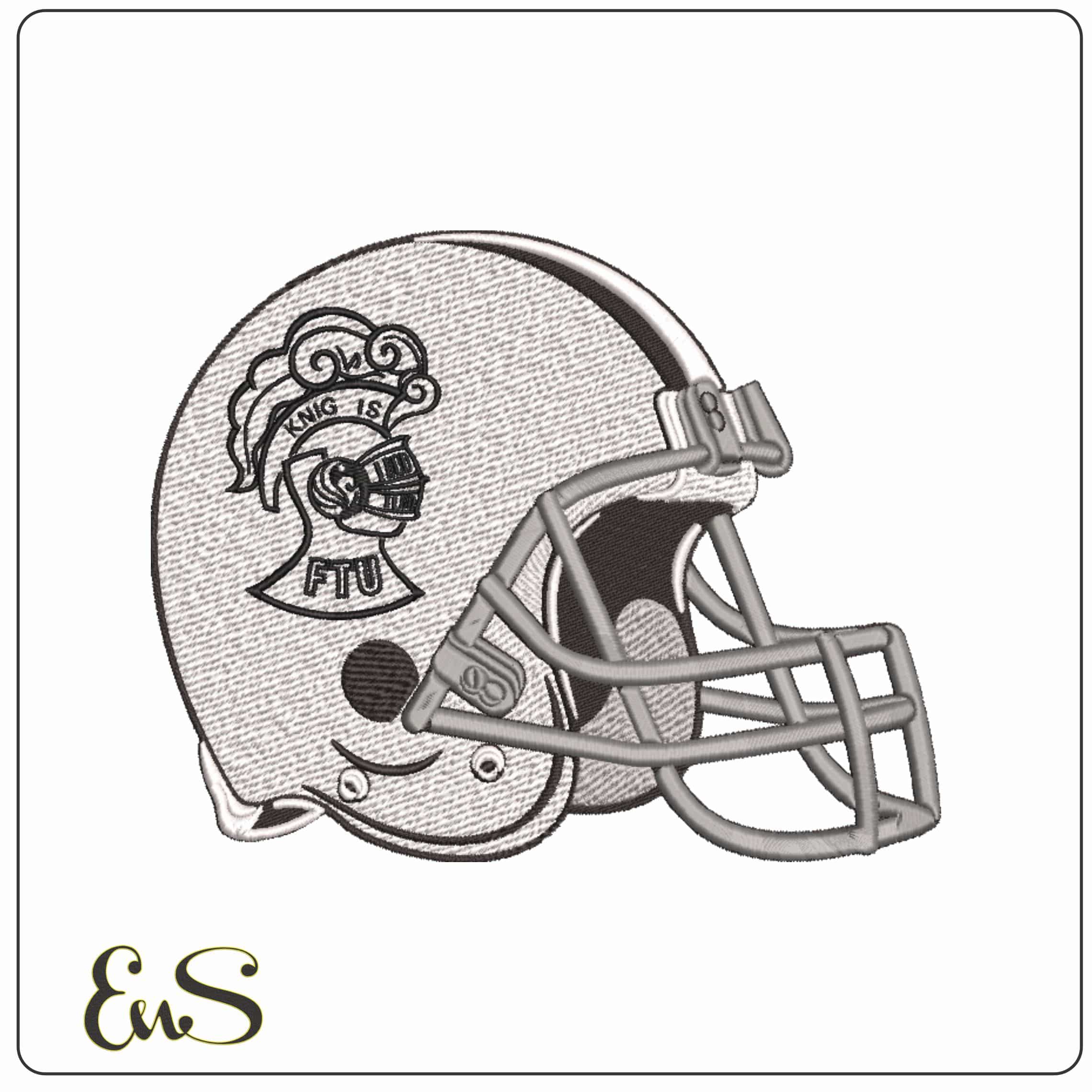 American Football Helmet Central Florida Knights 1970 to 1979     - Elegant embroidery design file-instant download