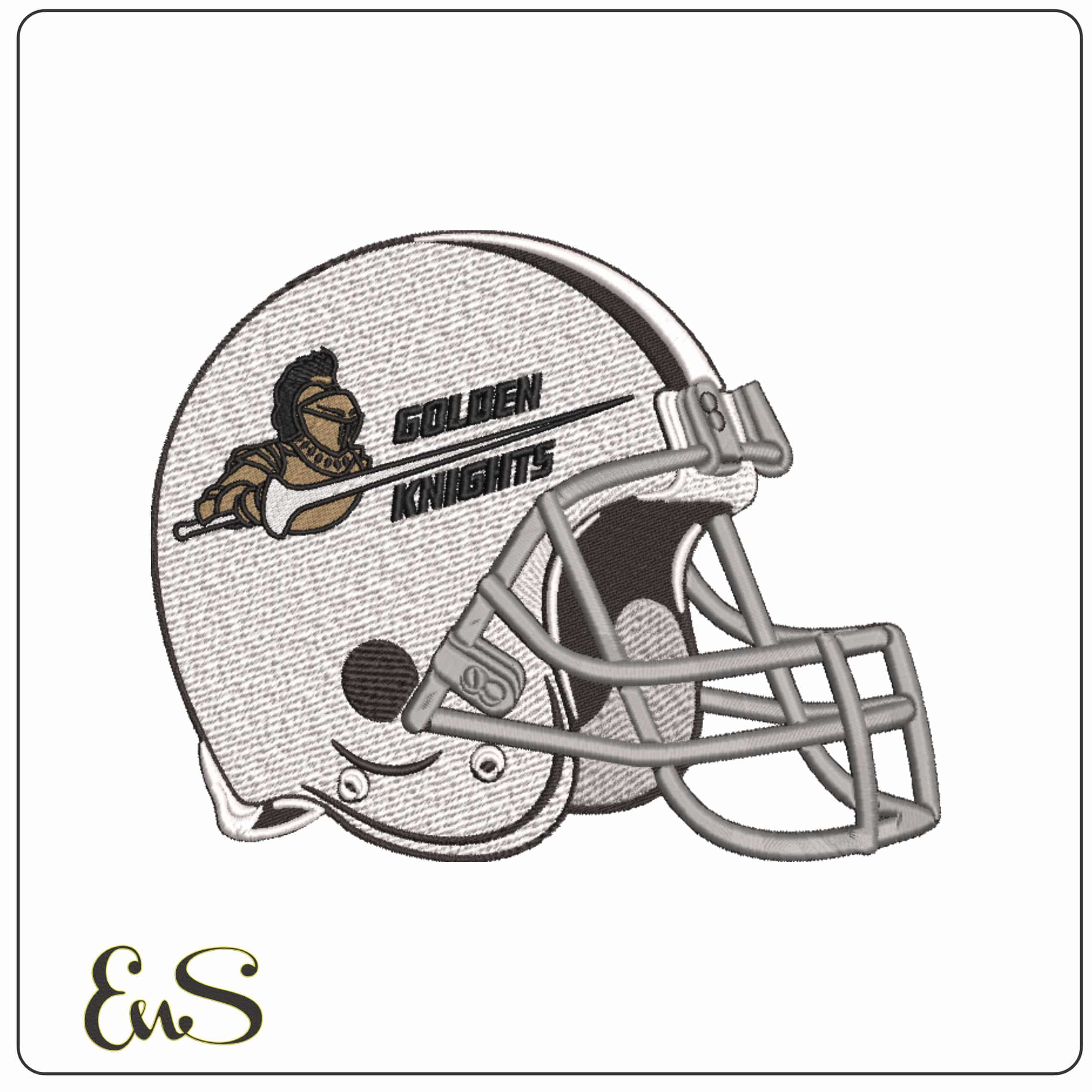 American Football Helmet Central Florida Knights 1993 to 2007 - Elegant embroidery design file-instant download