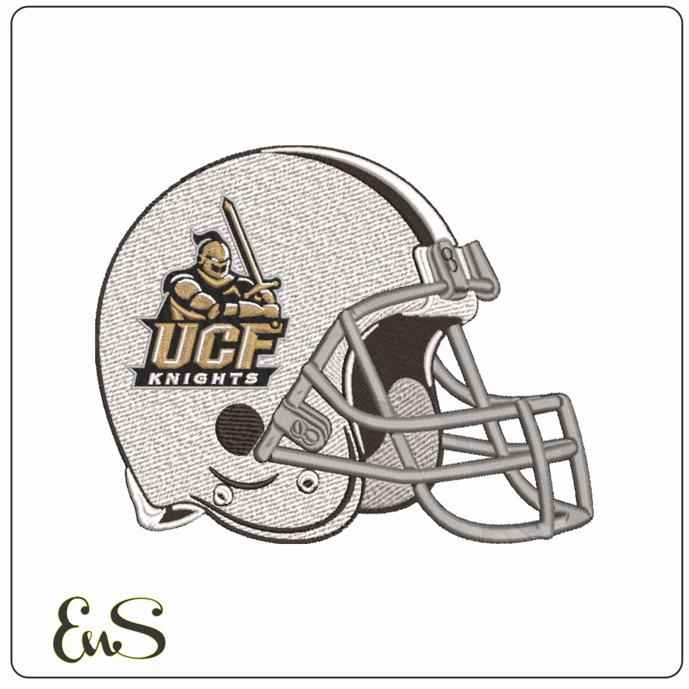 American Football Helmet Central Florida Knights 2007 to 2012 - Elegant embroidery design file-instant download