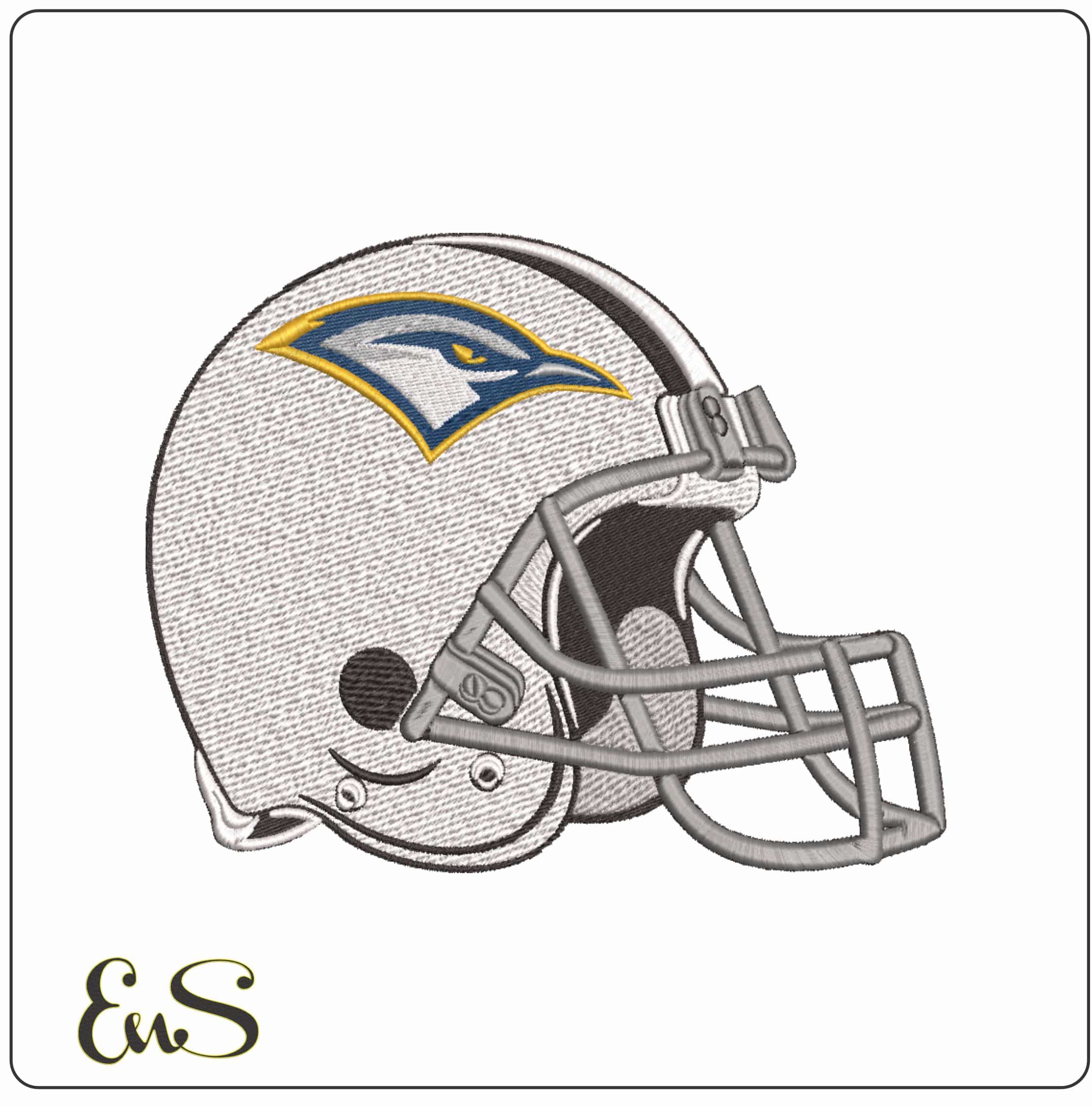 American Football Helmet Chattanooga Mocs secondary University   - Elegant embroidery design file-instant download