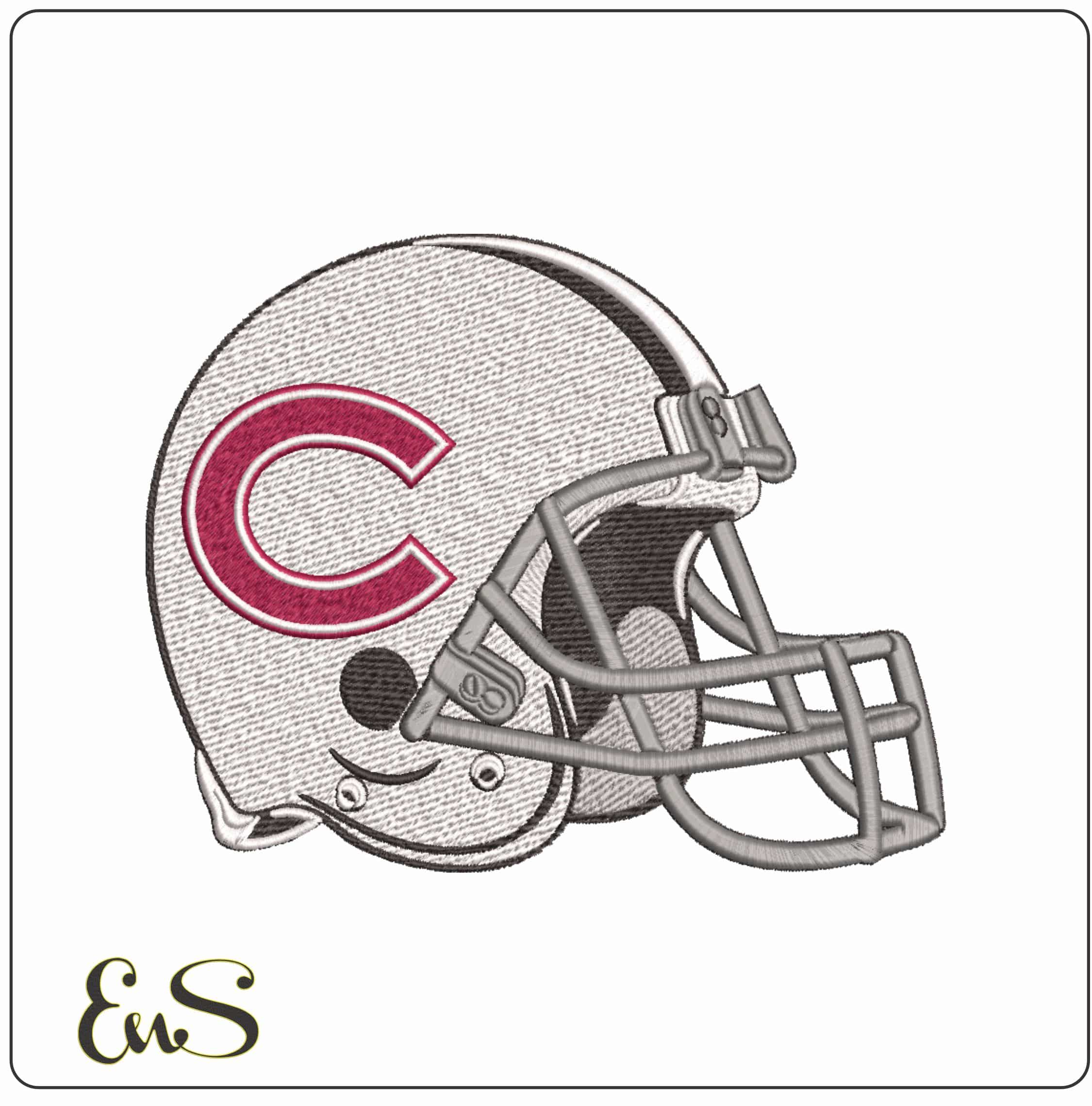American Football Helmet Colgate Raider 2020  University   - Elegant embroidery design file-instant download