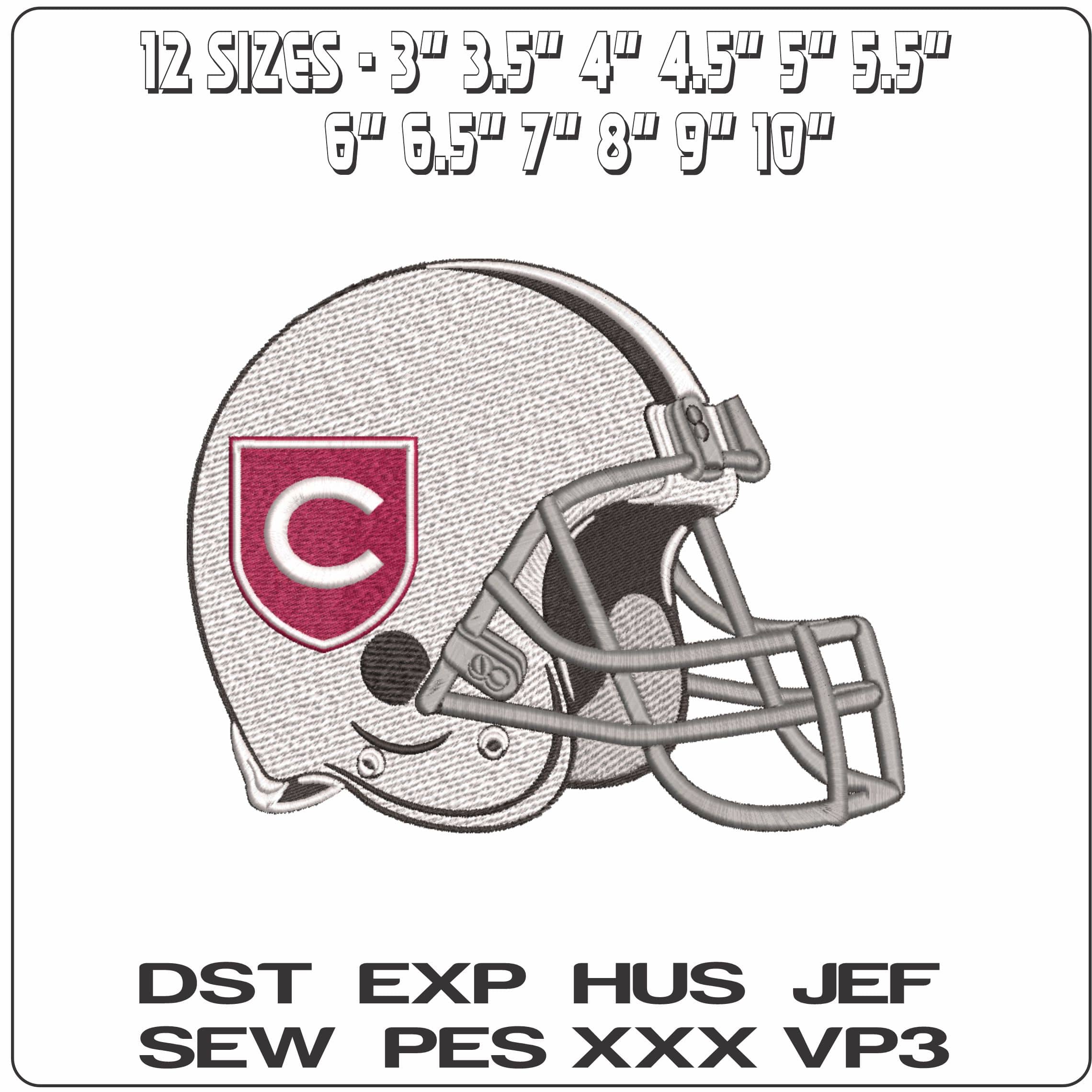 American Football Helmet Colgate Raider Alternative  University   - Elegant embroidery design file-instant download