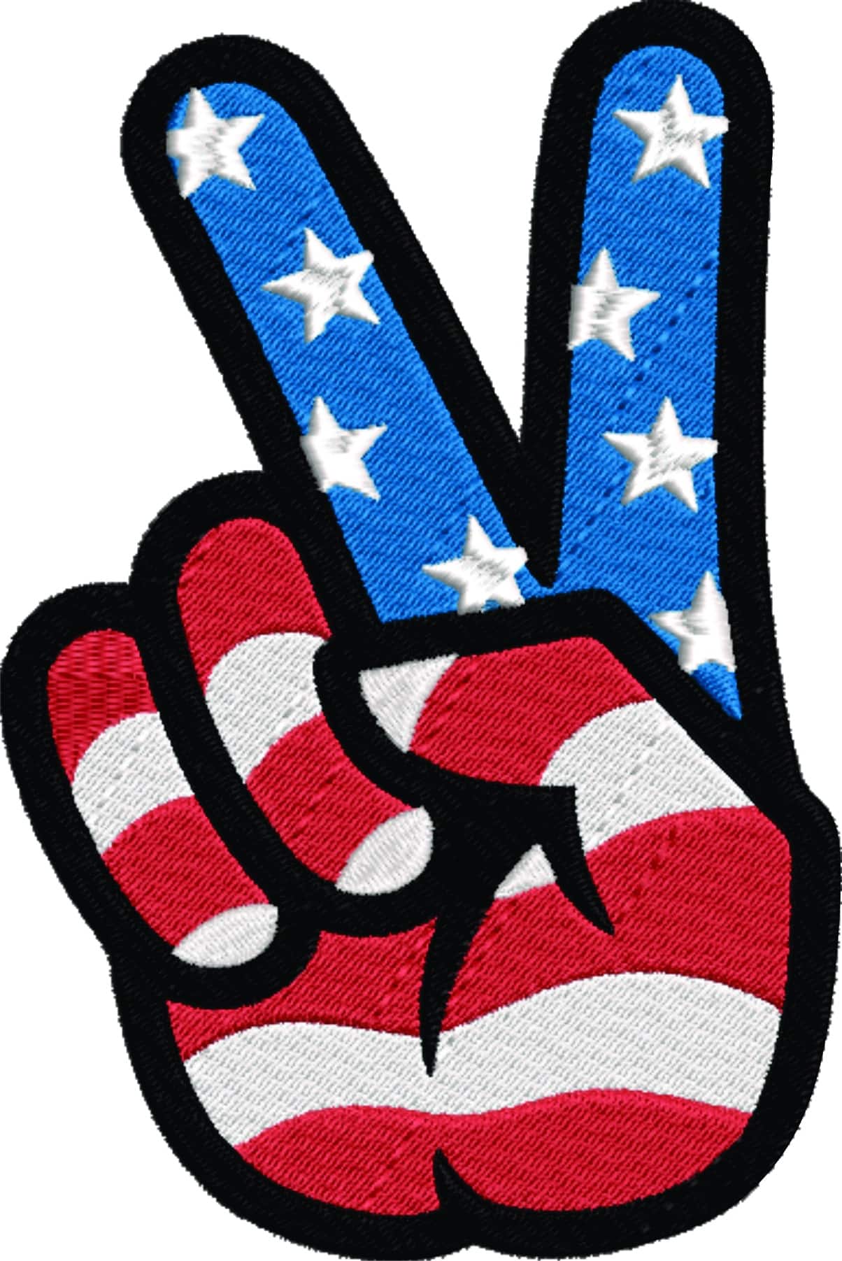4th July embroidery - Flag Peace sign embroidery design - American flag Peace - USA embroidery - Memorial day - Machine embroidery design