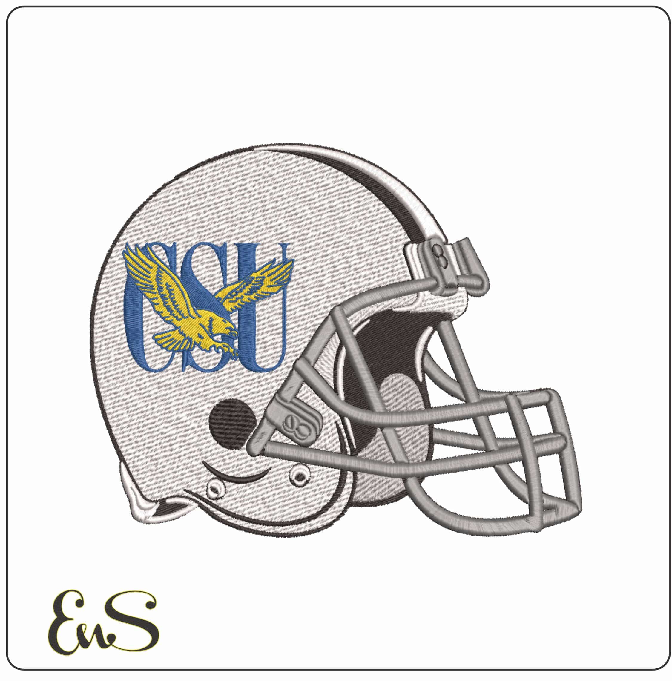 American Football Helmet Coppin State Eagles 1988 to 2017 - Elegant embroidery design file-instant download