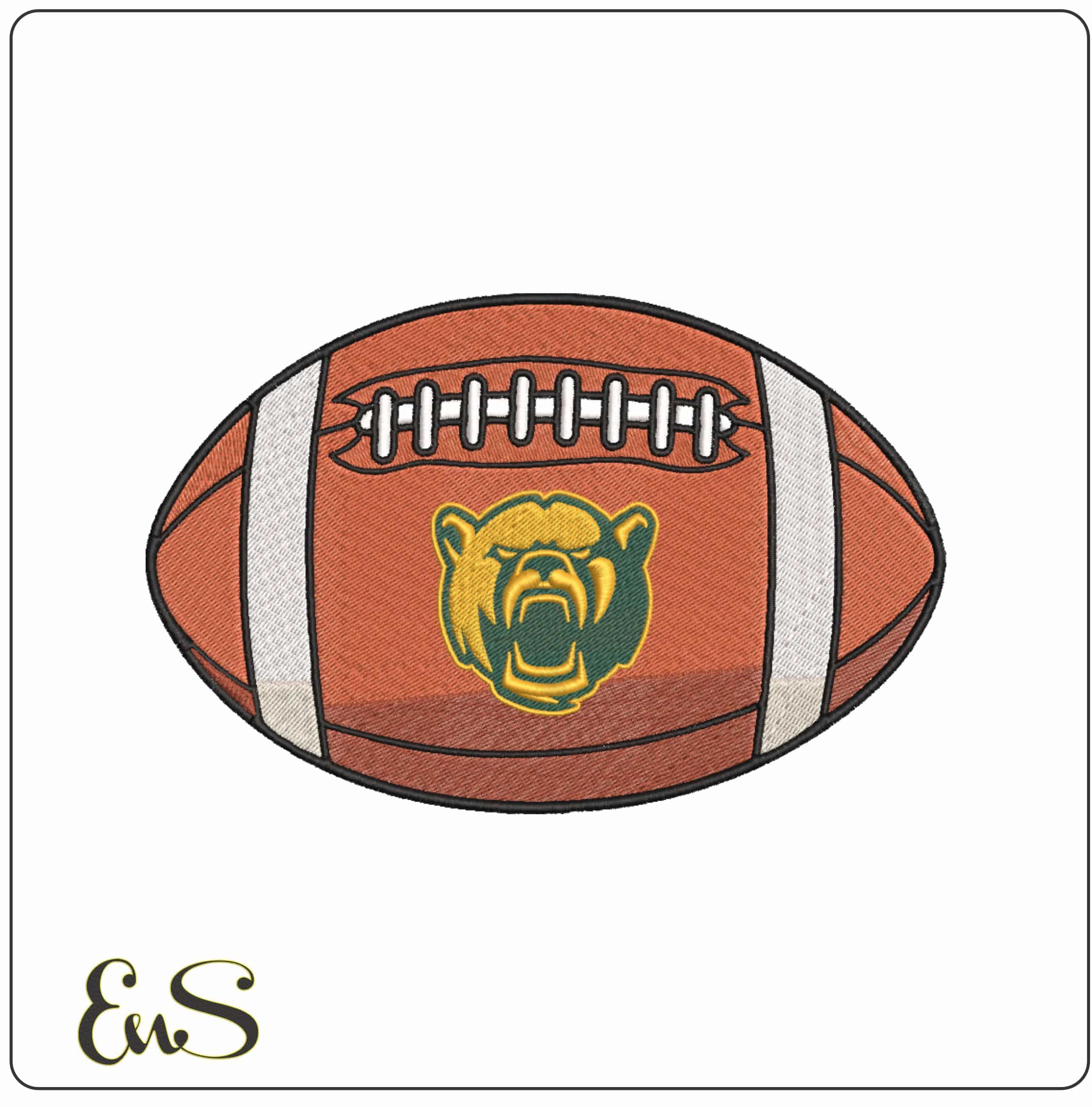 American Foothall Baylor Bears Alternative University    - Elegant embroidery design file-instant download