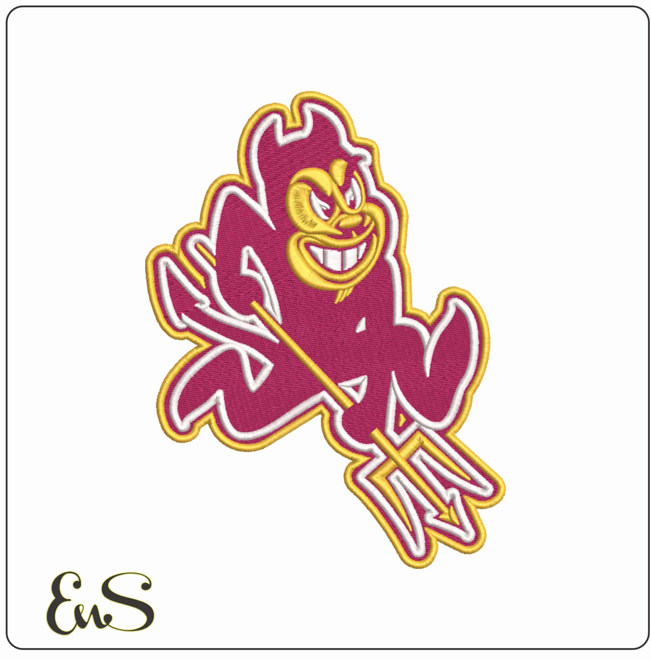 Arizona State Sun Devils 1980 2010 Arizona State University    - Elegant embroidery design file-instant download
