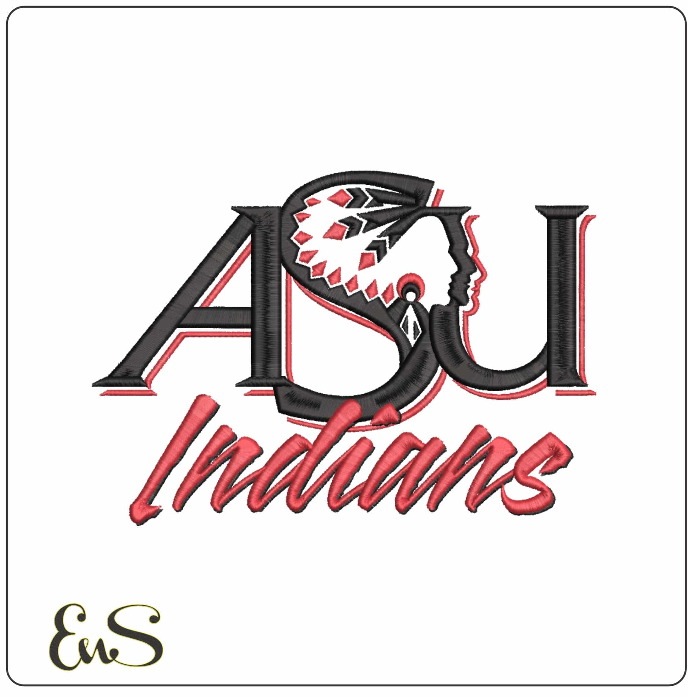 Arkansas State University Indians 1993 to 2008 College    - Elegant embroidery design file-instant download