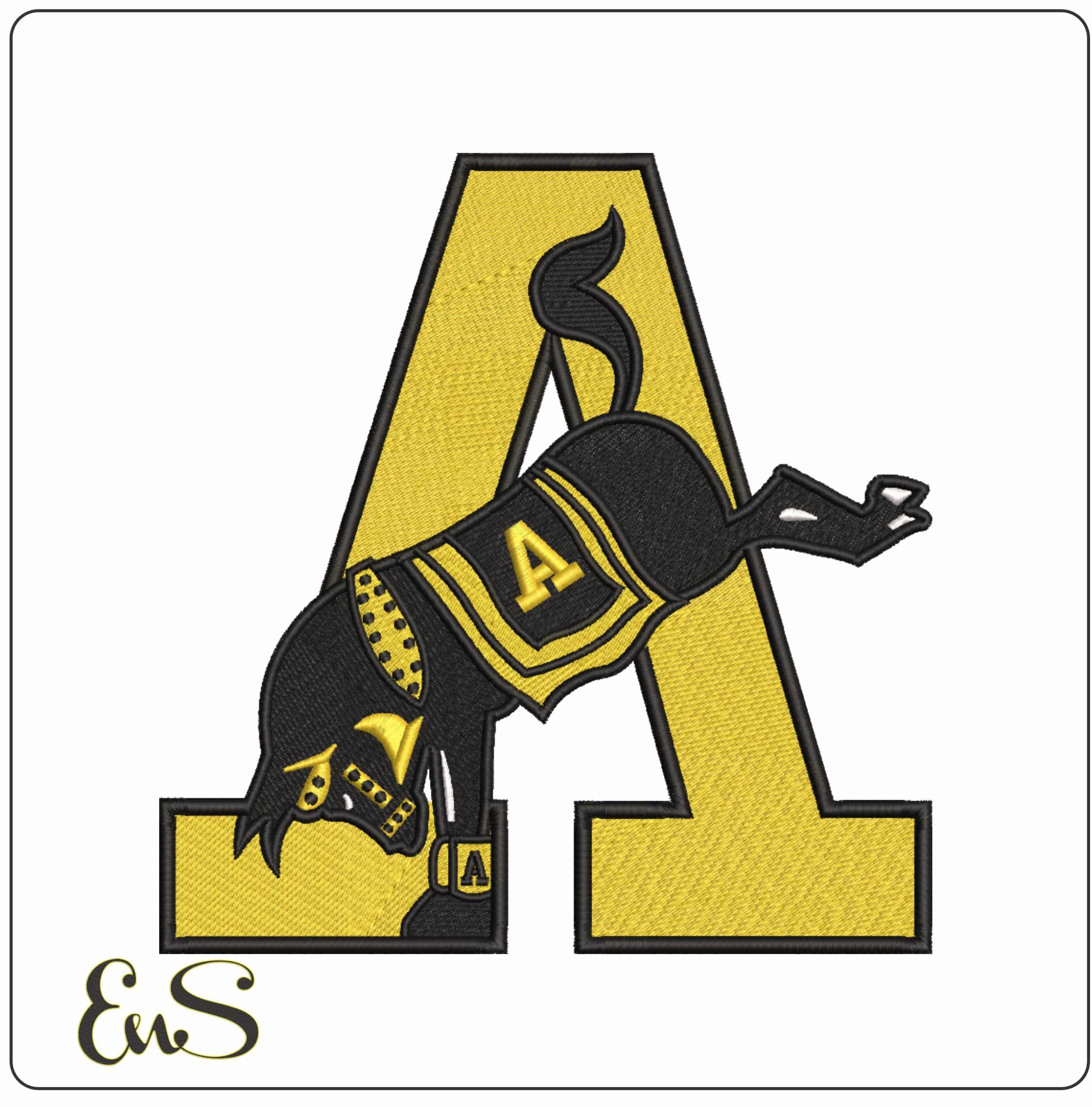 Army Black Knight 1975 2000 US Military Academy College    - Elegant embroidery design file-instant download