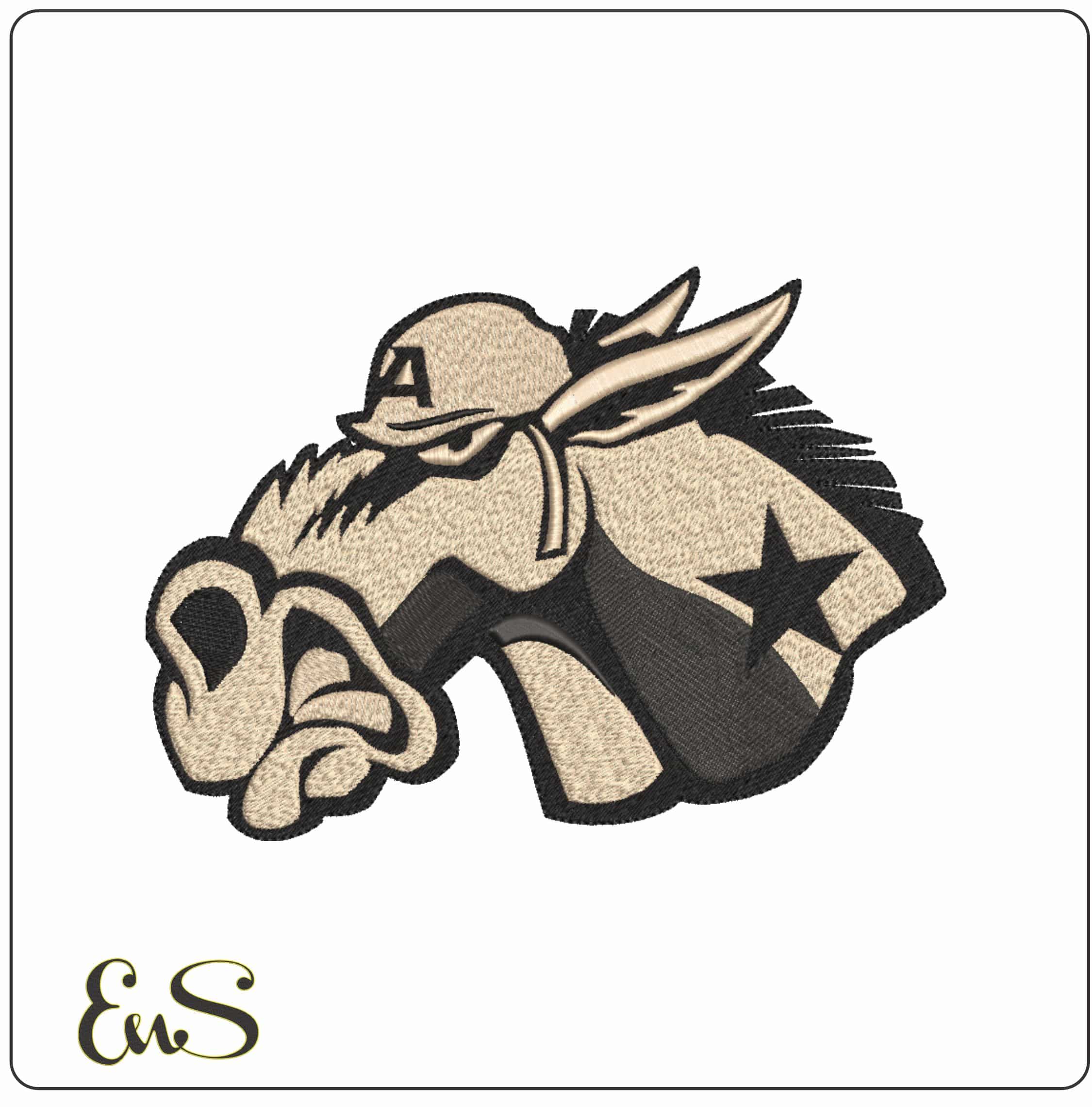 Army Black Knight Alternative US Military Academy College - Elegant embroidery design file-instant download