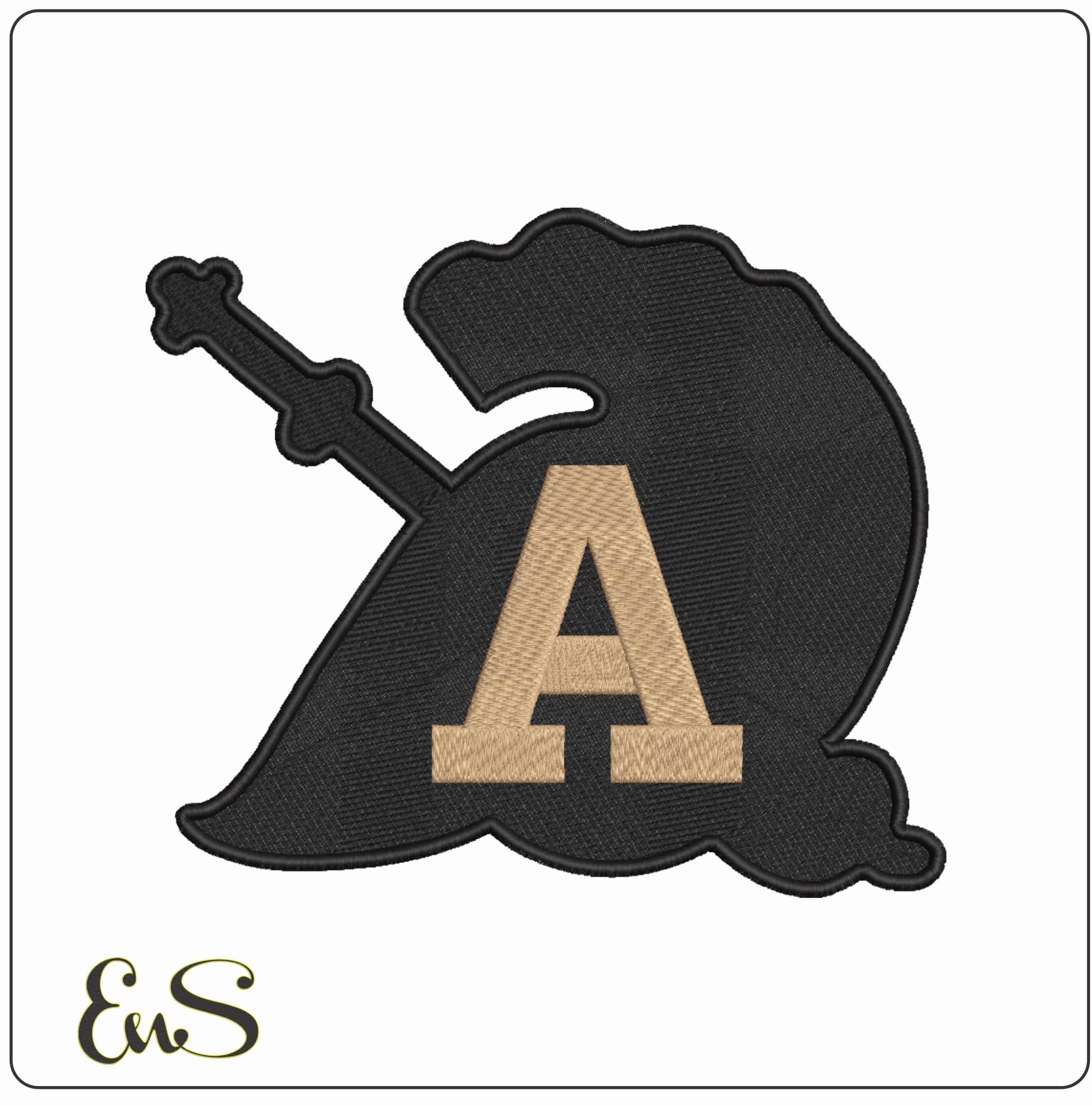 Army Black Knight Helmets US Military Academy College - Elegant embroidery design file-instant download