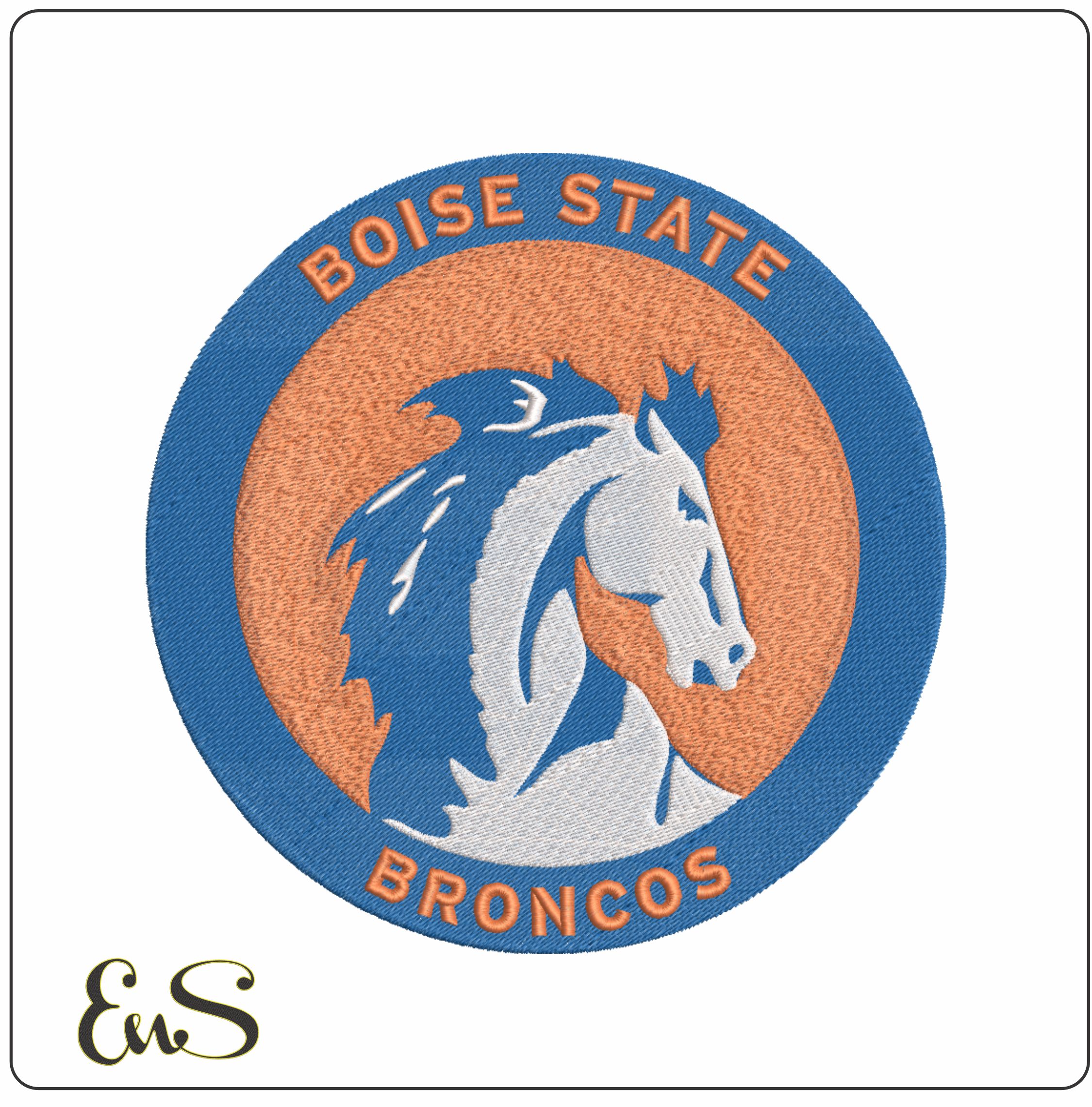 Boise State Broncos 1969 to 1974 Boise State University - Elegant embroidery design file-instant download