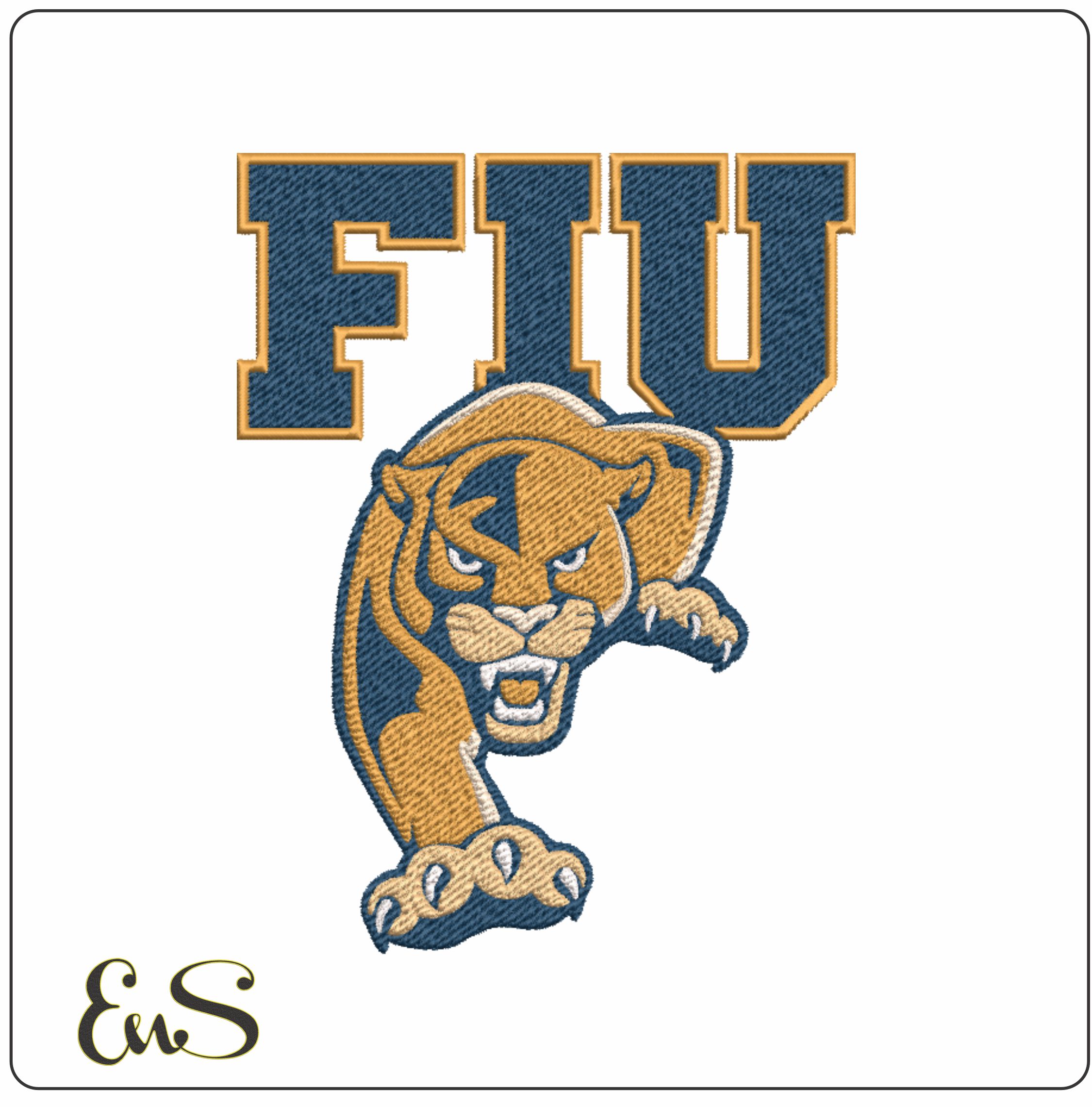 FIU Panthers embroidery design - Florida International University embroidery machine pattern embroidery file - instant download