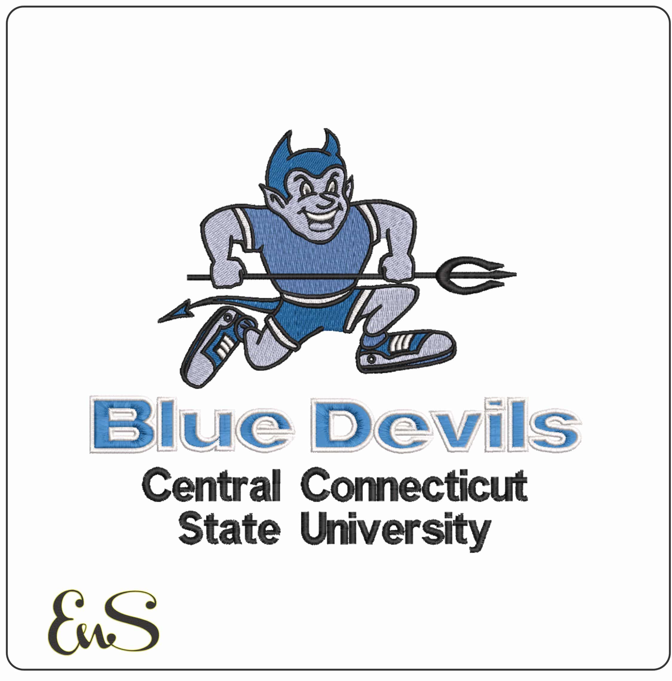 Central Connecticut Blue Devils 2011 State University - Elegant embroidery design file-instant download