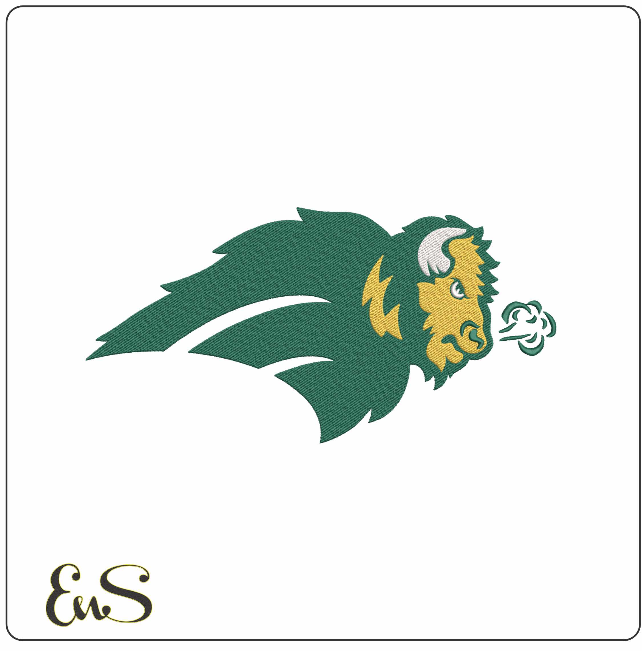 North Dakota State Bison embroidery design -North Dakota State University men's Football NCAA embroidery machine pattern embroidery file - instant download