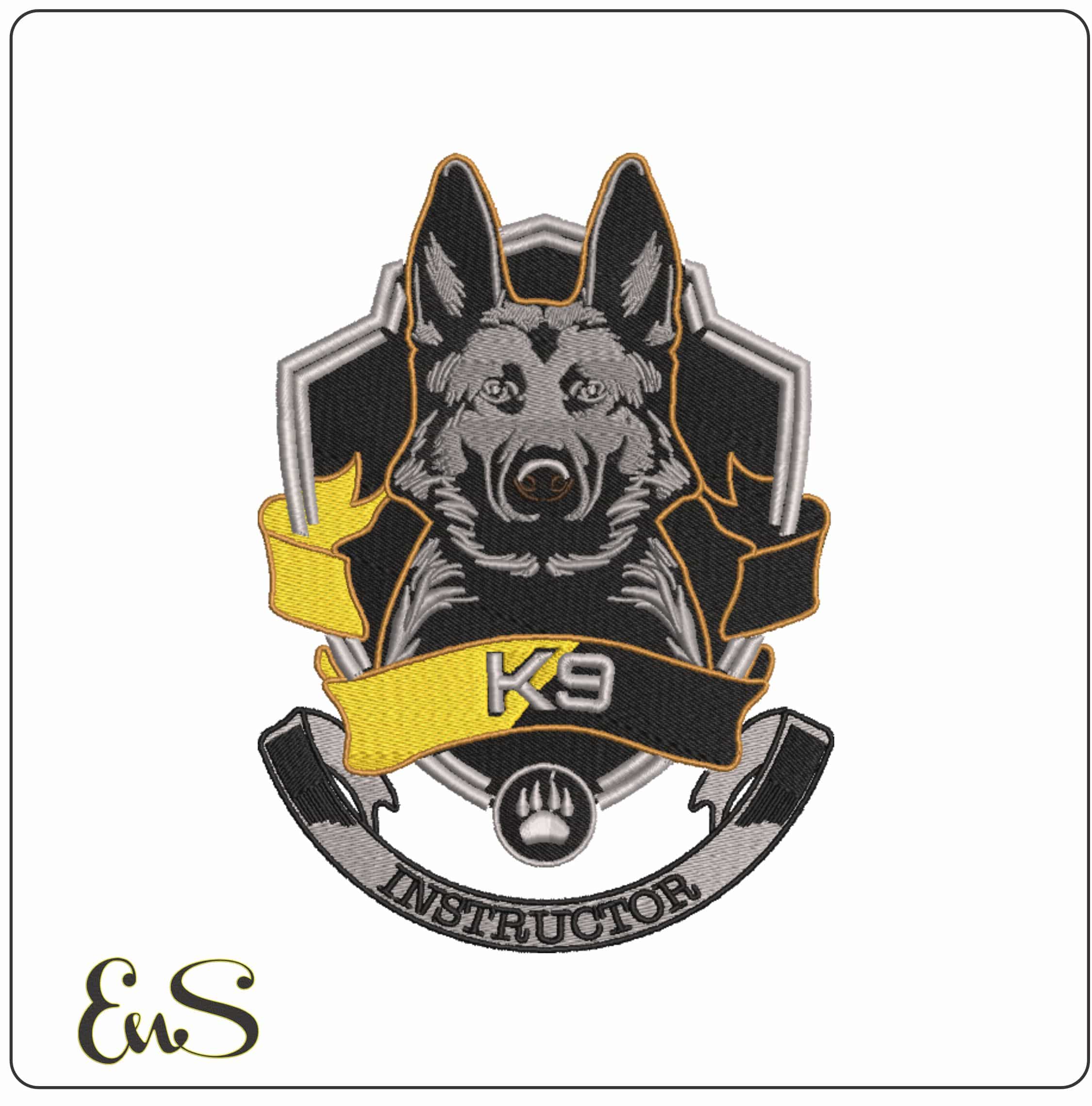 K9 Instructor - Elegant embroidery design file-instant download