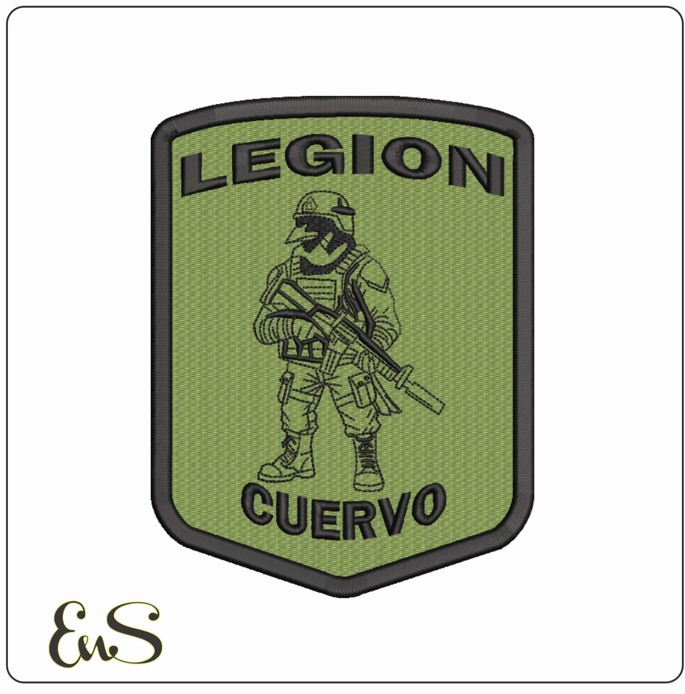 LEGION CUERVO - Elegant embroidery design file-instant download