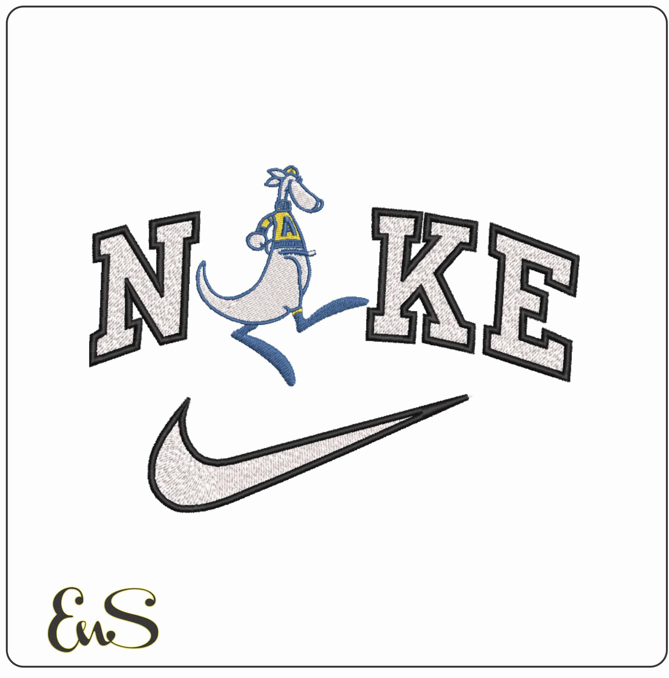 Nike Akron Zippy 1965 1986 University Akron College - Elegant embroidery design file-instant download