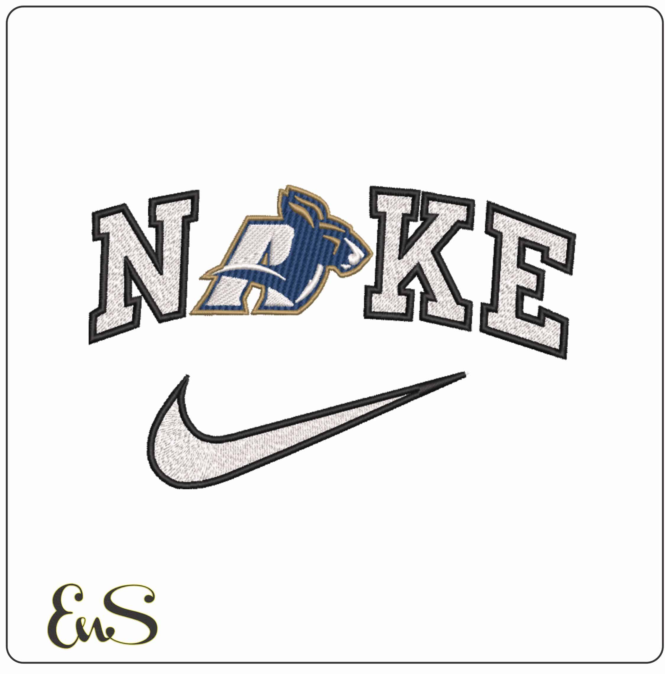 Nike Akron Zips 2008 2015 University Akron College - Elegant embroidery design file-instant download