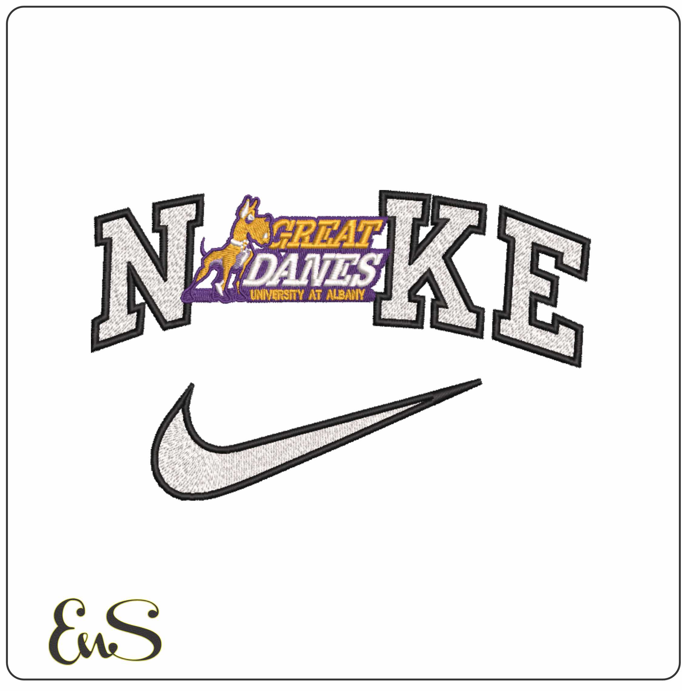 Nike Albany Great Danes 2002 to 2013 University - Elegant embroidery design file-instant download