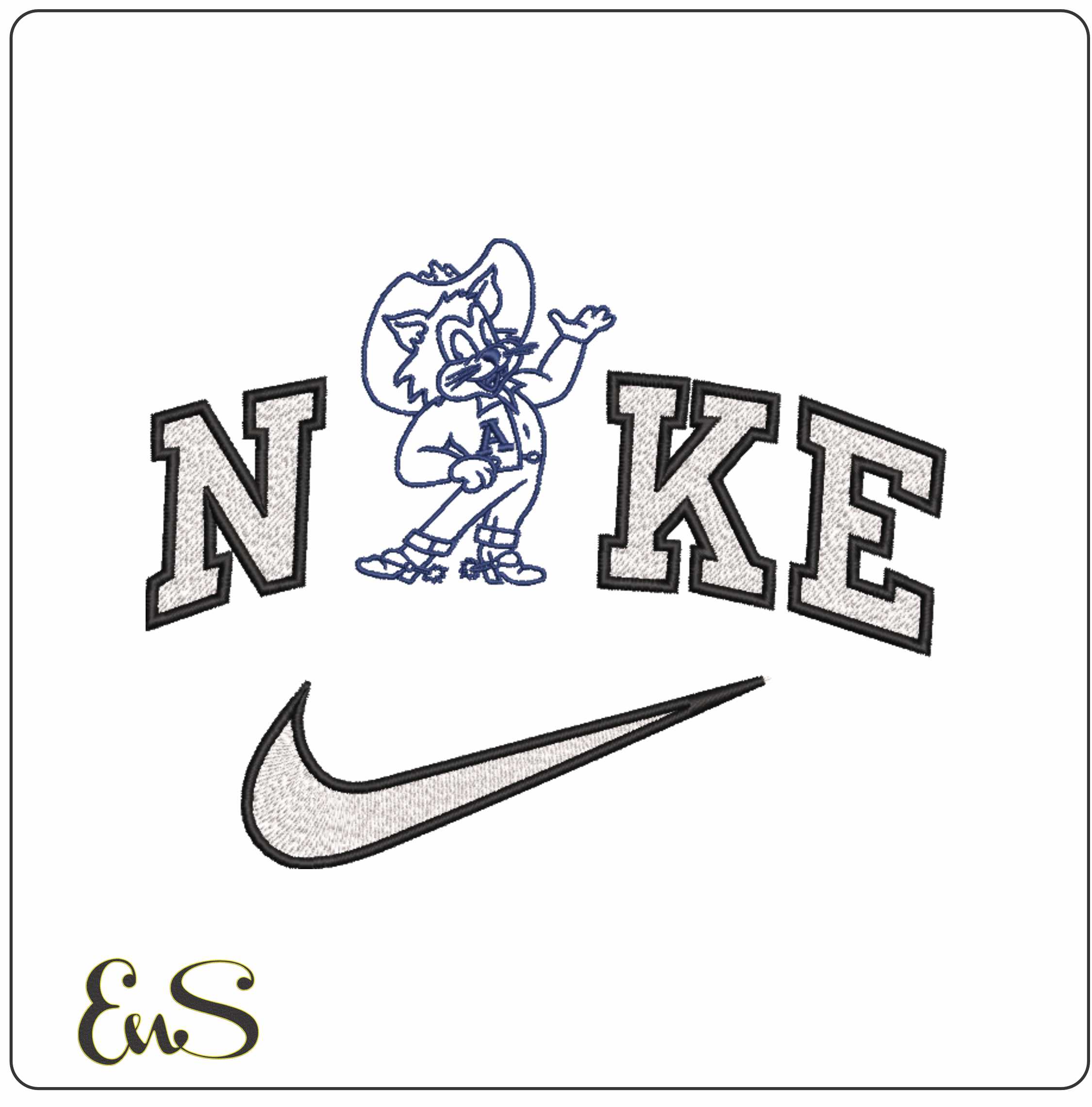 Nike Arizona Wildcats 1950 No Background College - Elegant embroidery design file-instant download