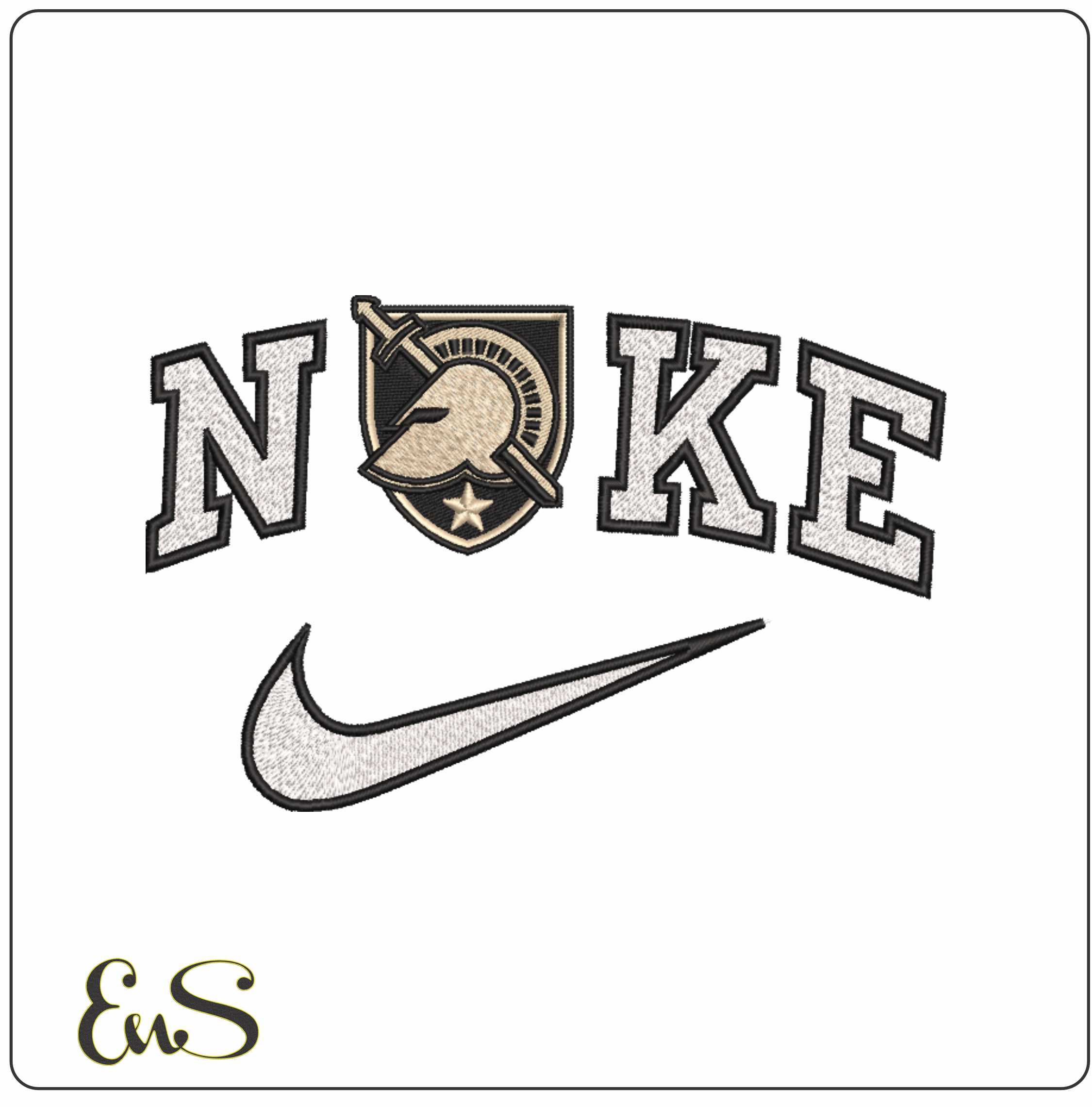 Nike Army Black Knight 2015 on US Military Academy - Elegant embroidery design file-instant download