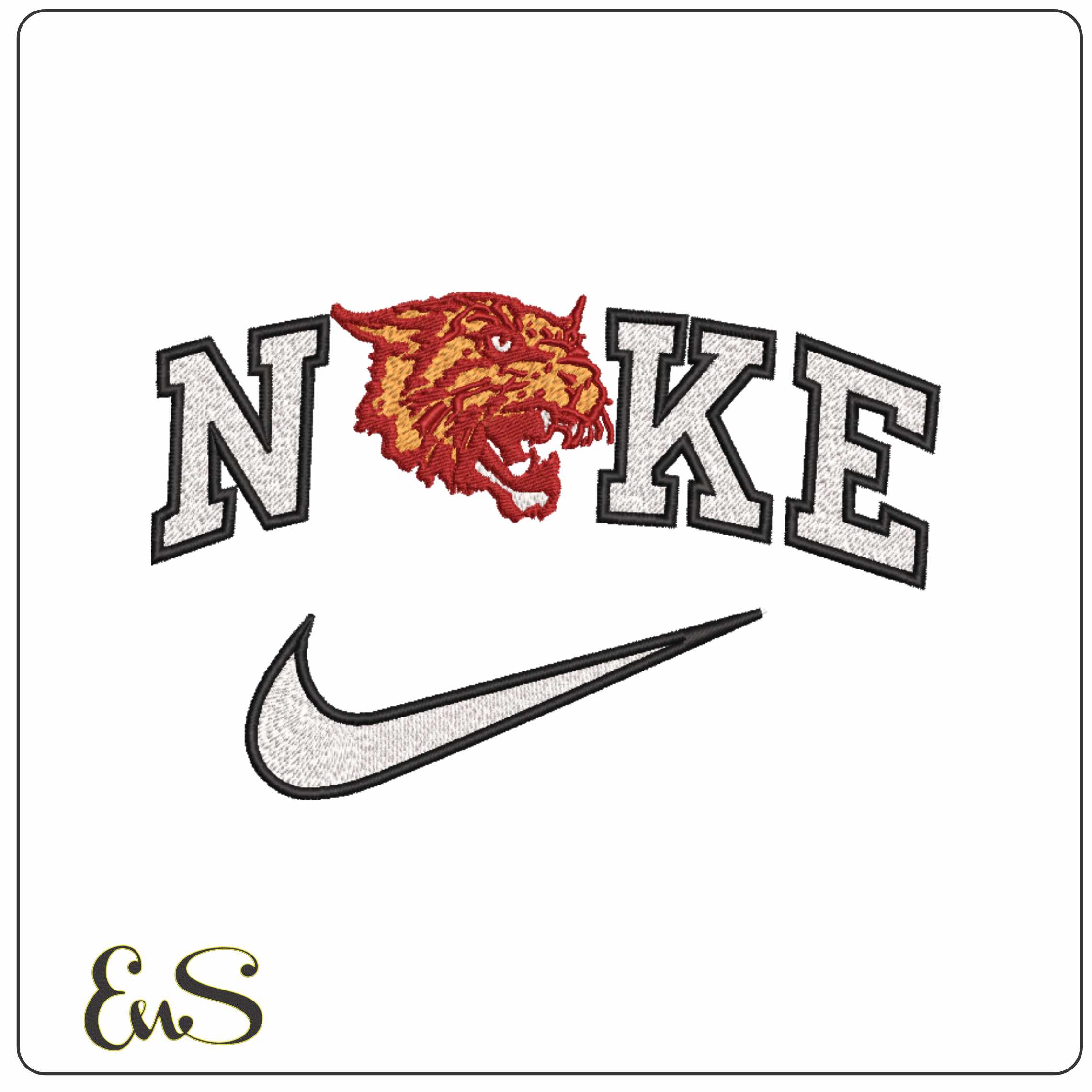 Nike Bethune Cookman Wildcats Alternative University - Elegant embroidery design file-instant download
