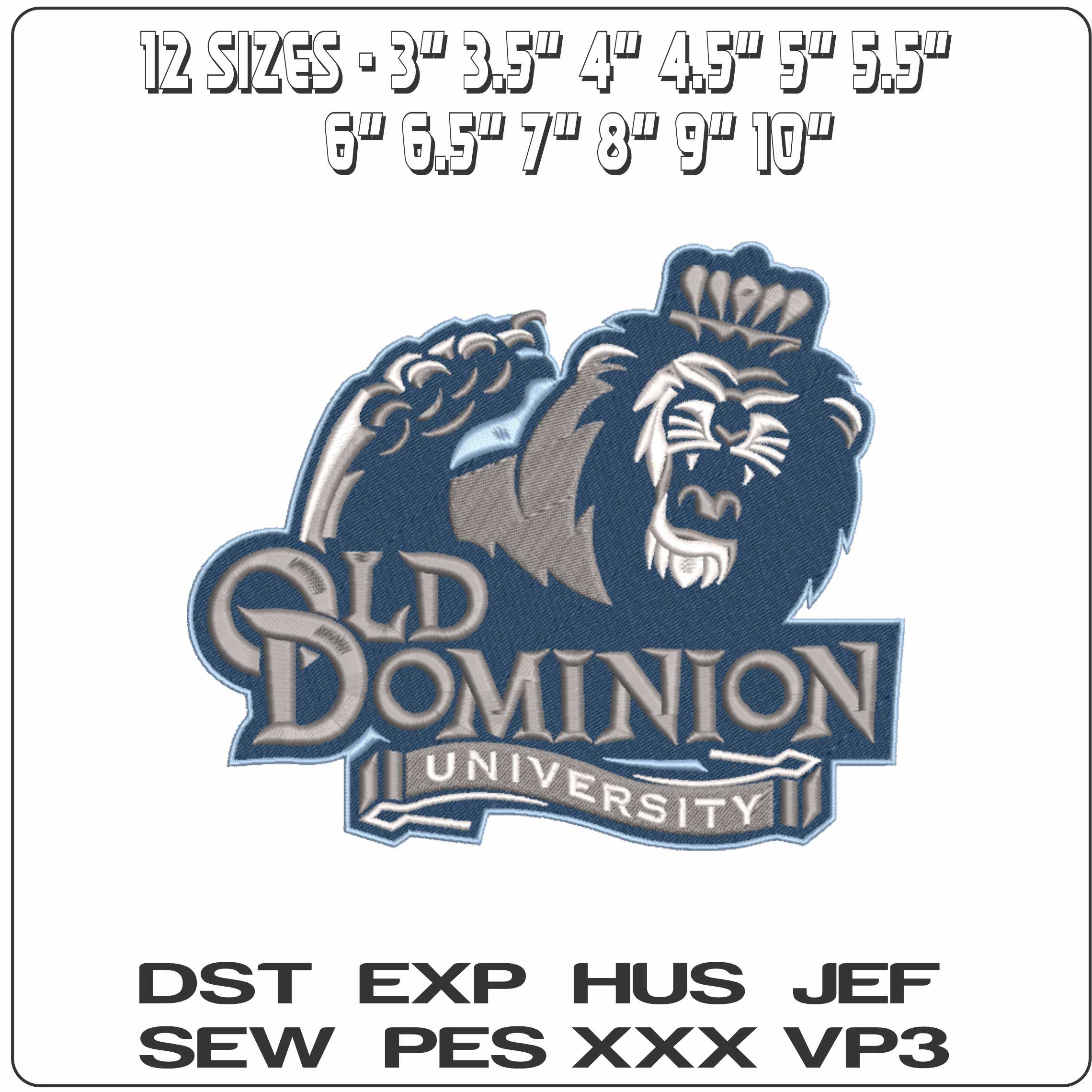 Olde Dominion Monarchs embroidery design -Old Dominion Monarchs University, men's basketball embroidery machine pattern embroidery file - instant download