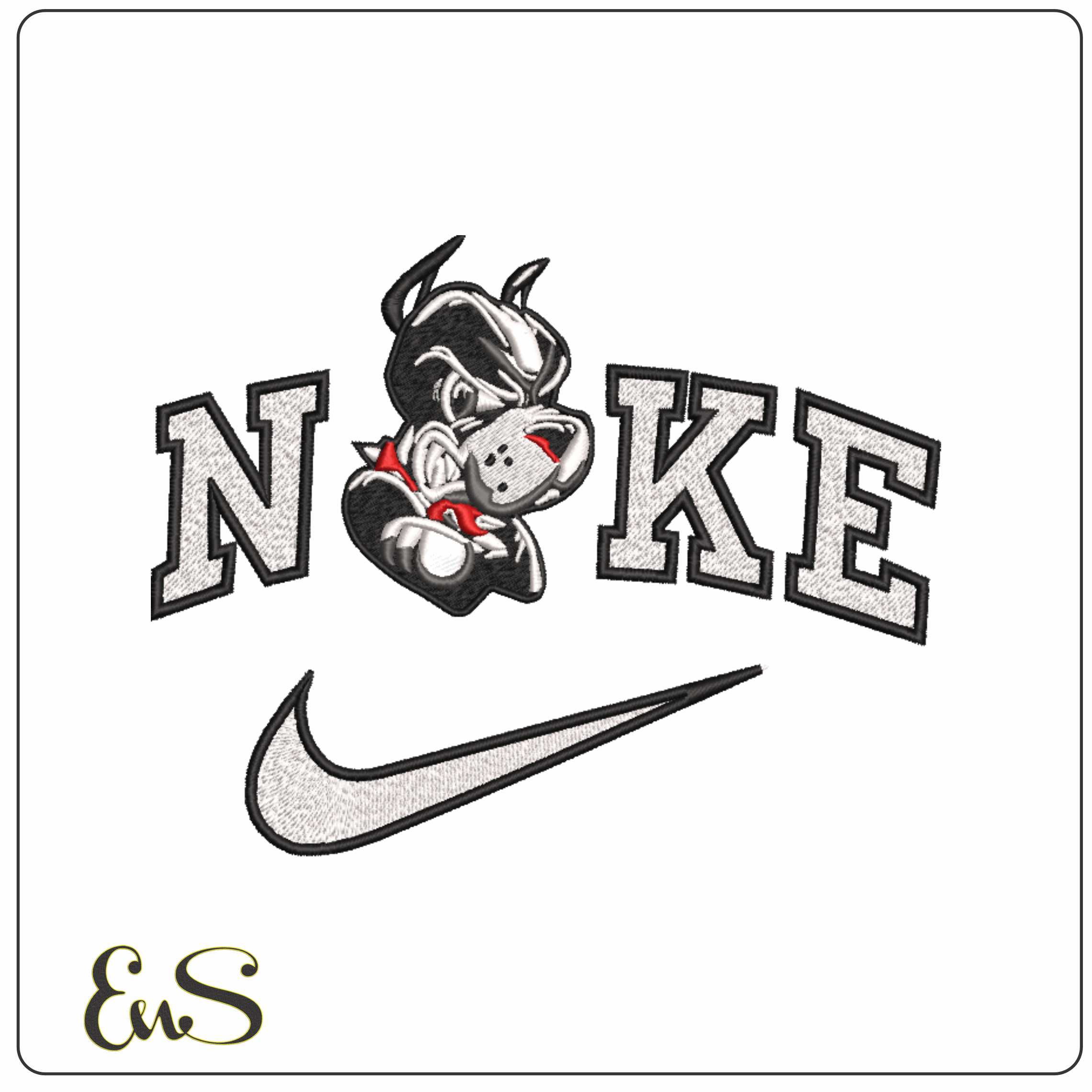 Nike Boston University Terriers Rhett Boston University - Elegant embroidery design file-instant download