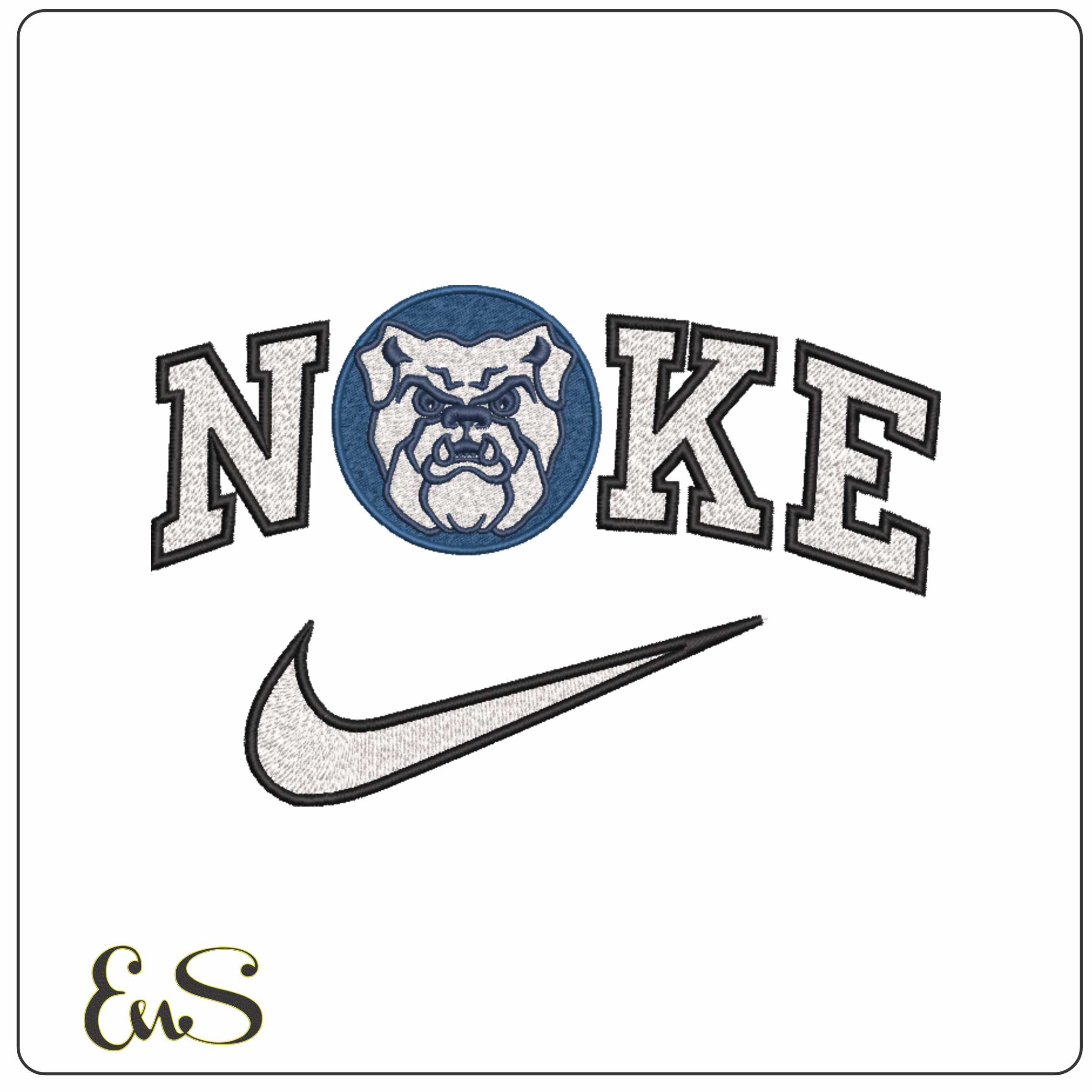 Nike Butler Bulldogs 1990 2015 Butler University    - Elegant embroidery design file-instant download