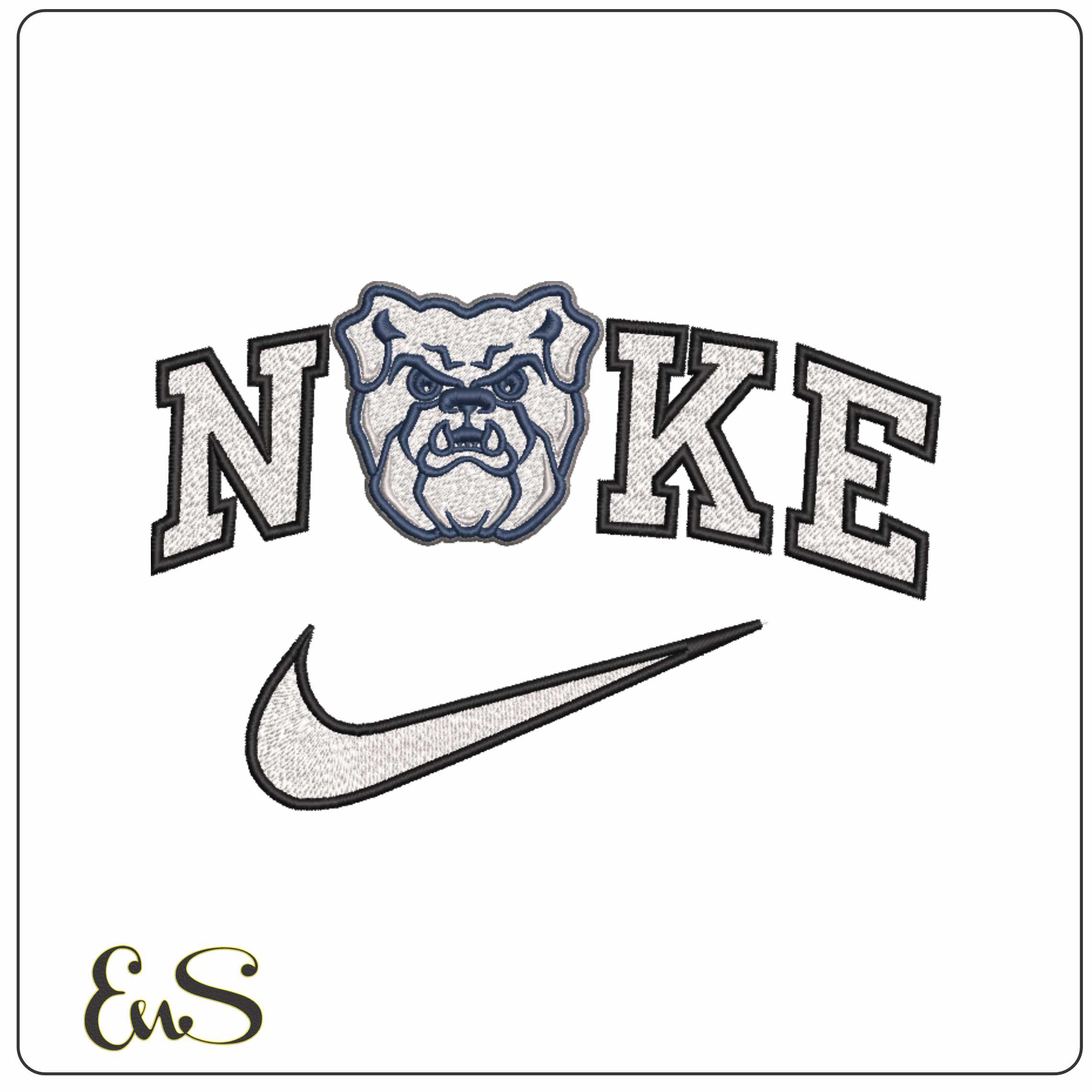 Nike Butler Bulldogs 2015 on Butler University    - Elegant embroidery design file-instant download