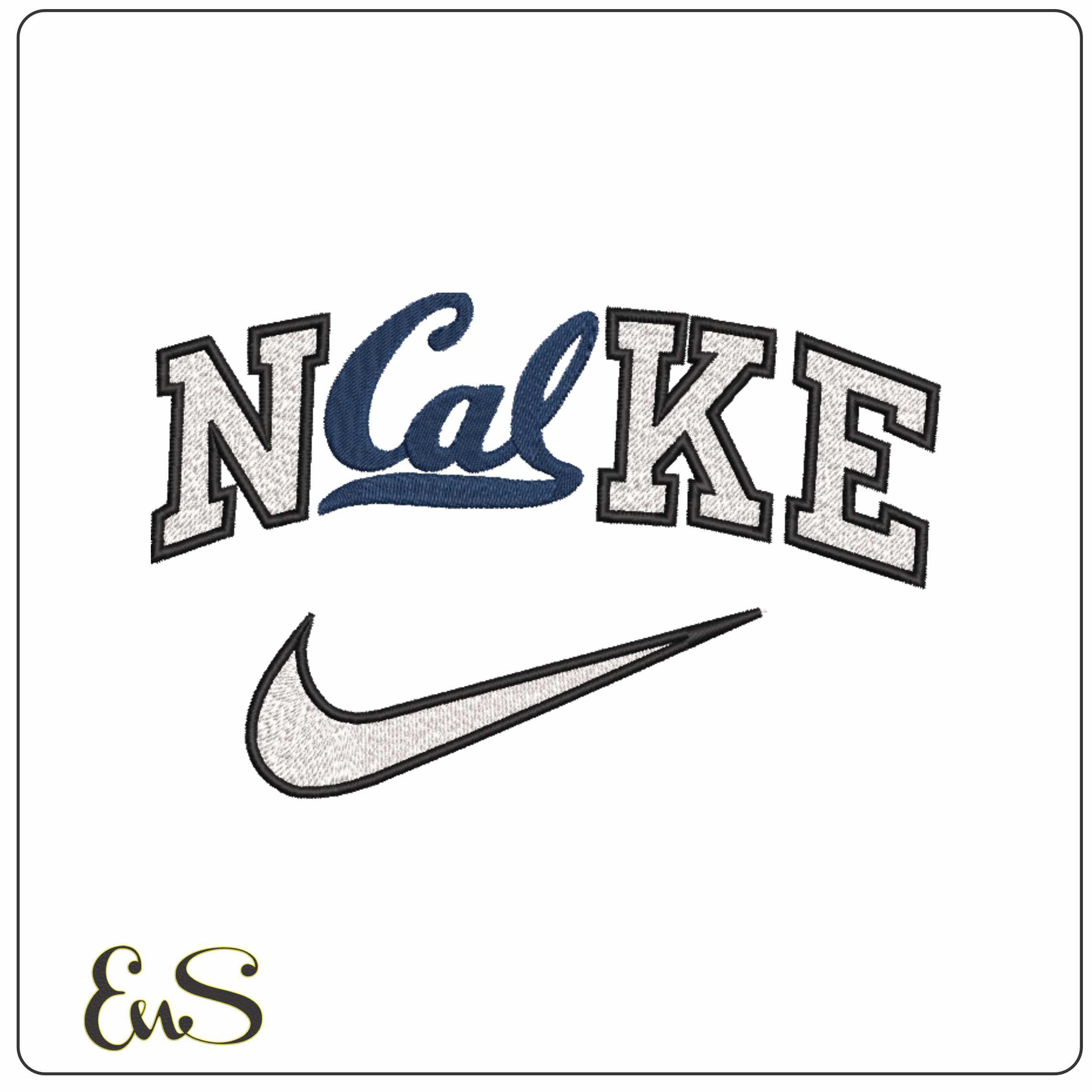 Nike California Golden Bear 1978 on University  Berkeley    - Elegant embroidery design file-instant download