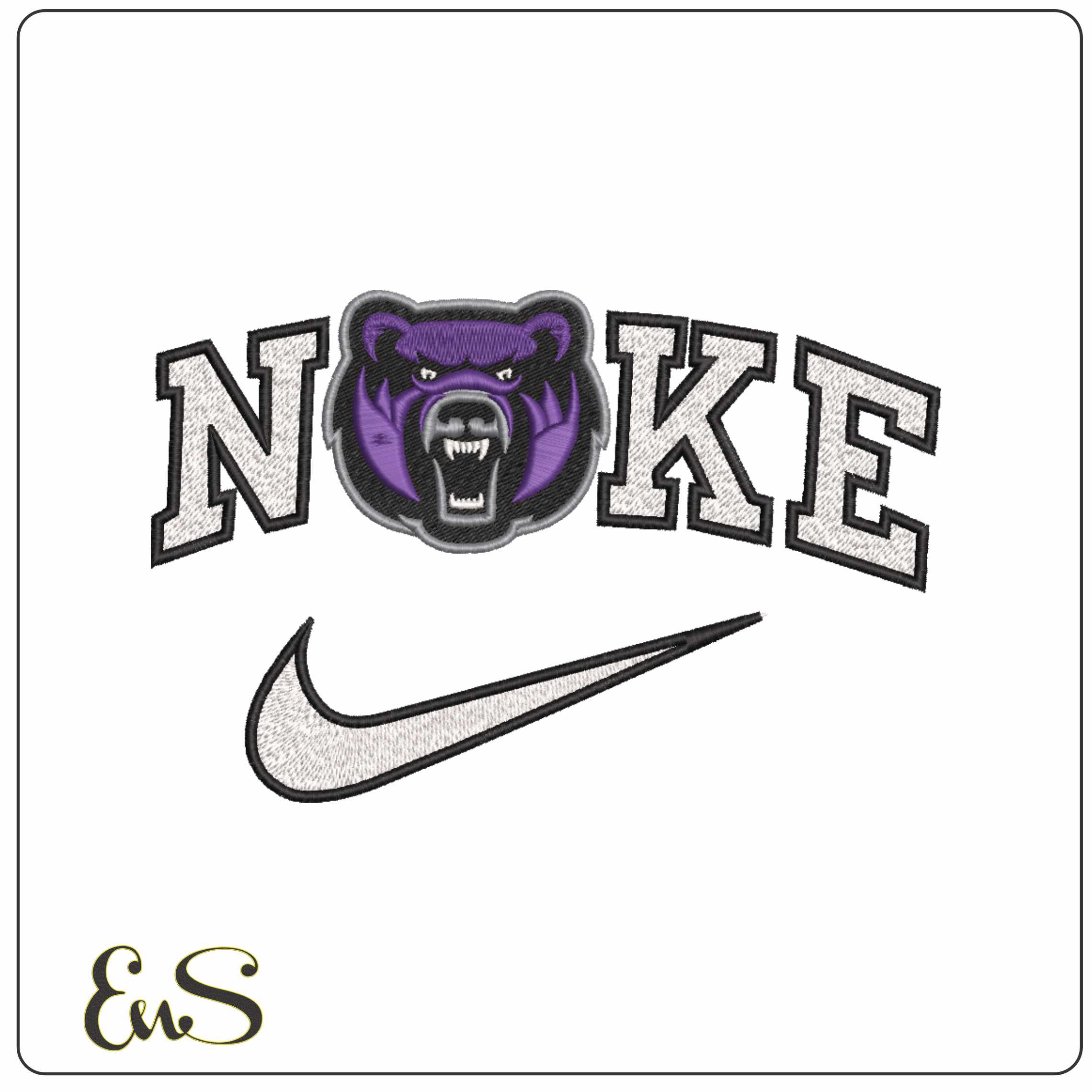 Nike Central Arkansas Bears Head Alternative University    - Elegant embroidery design file-instant download