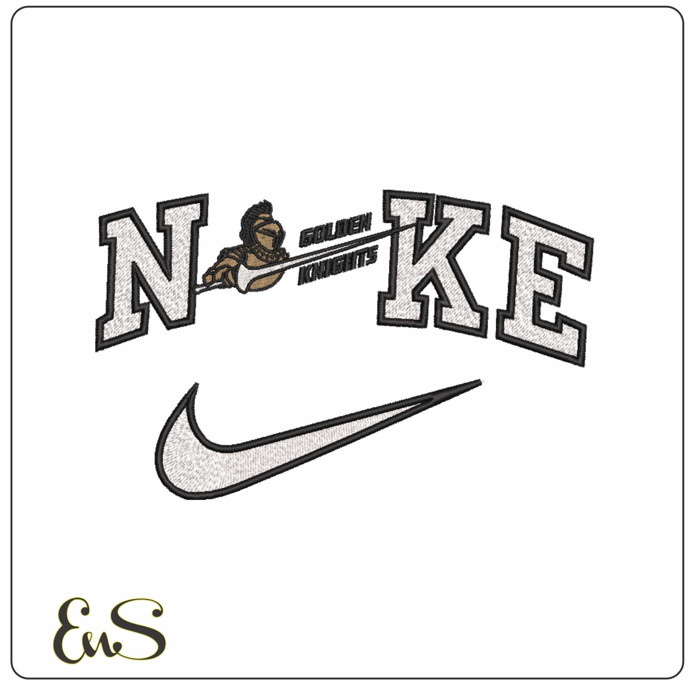 Nike Central Florida Knights 1993 to 2007 University    - Elegant embroidery design file-instant download