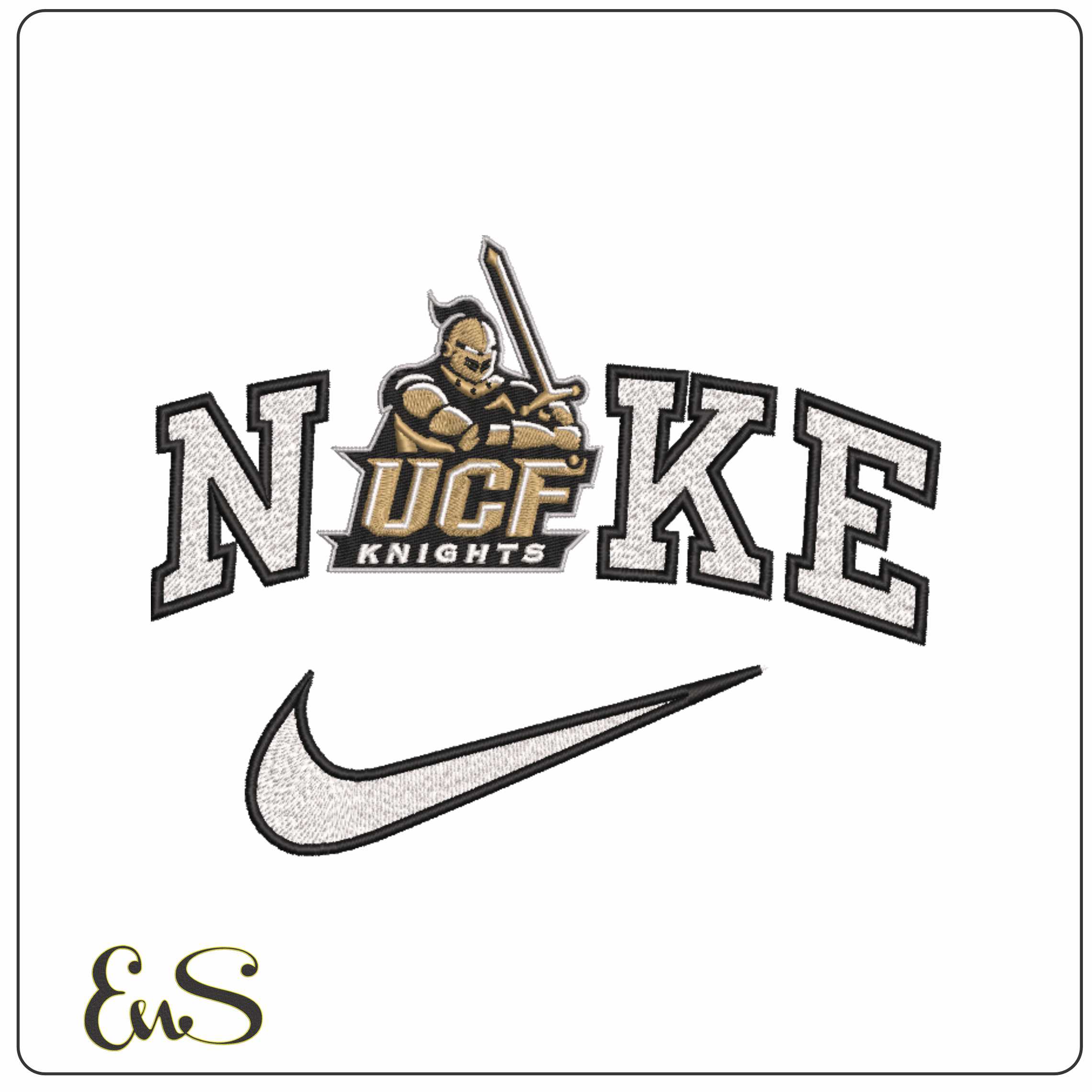 Nike Central Florida Knights 2007 to 2012 University    - Elegant embroidery design file-instant download