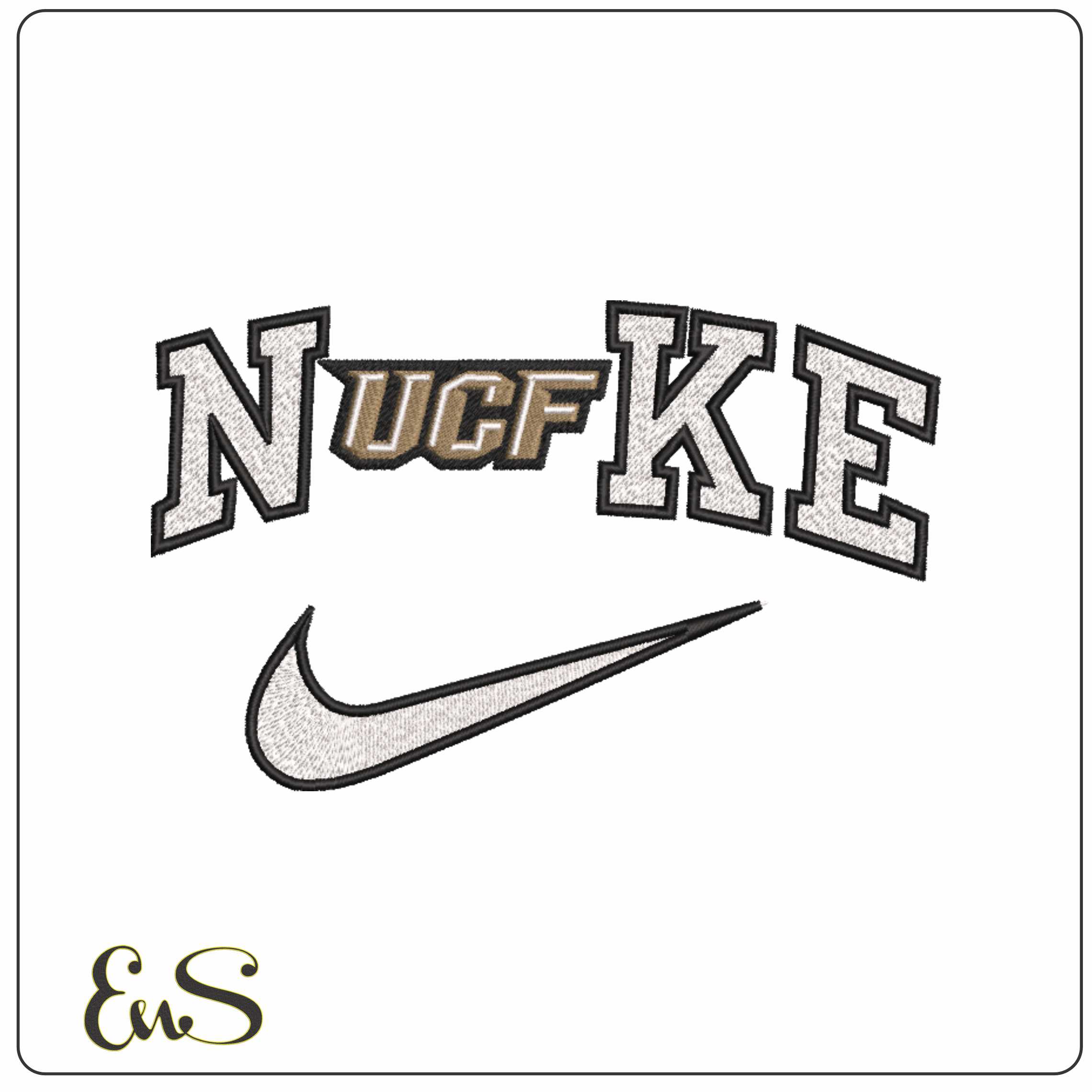 Nike Central Florida Knights Alternative University    - Elegant embroidery design file-instant download
