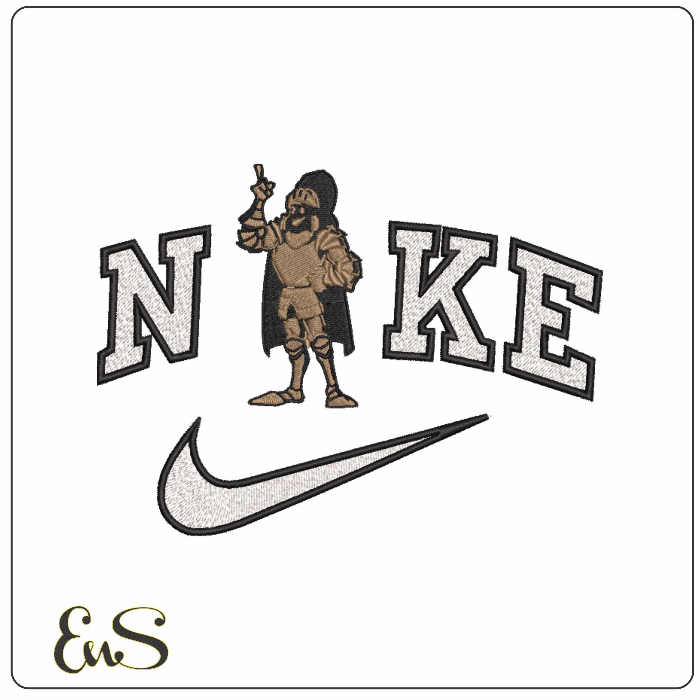 Nike Central Florida Knights Knightro Mascot University    - Elegant embroidery design file-instant download