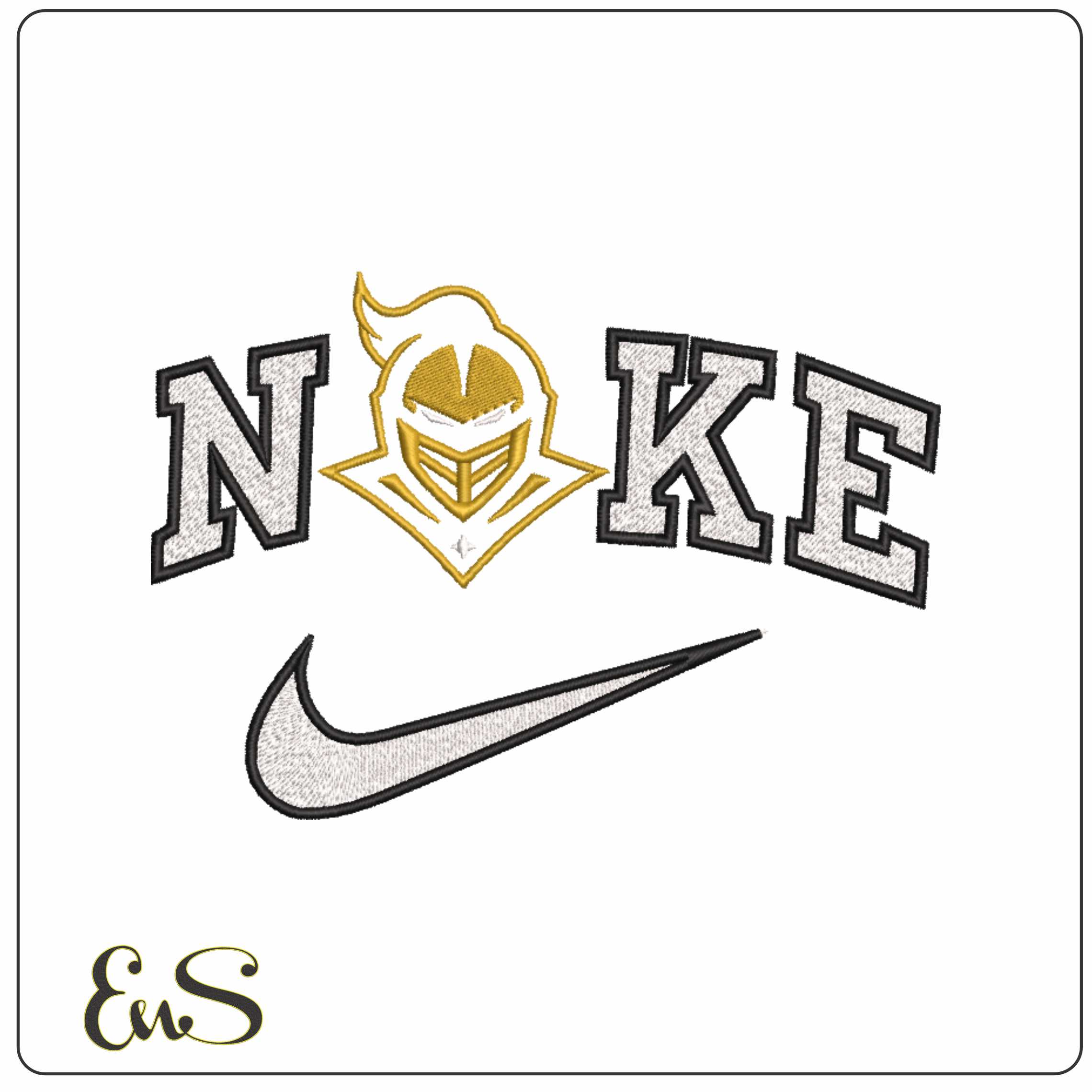 Nike Central Florida Knights Knightro Mask University    - Elegant embroidery design file-instant download