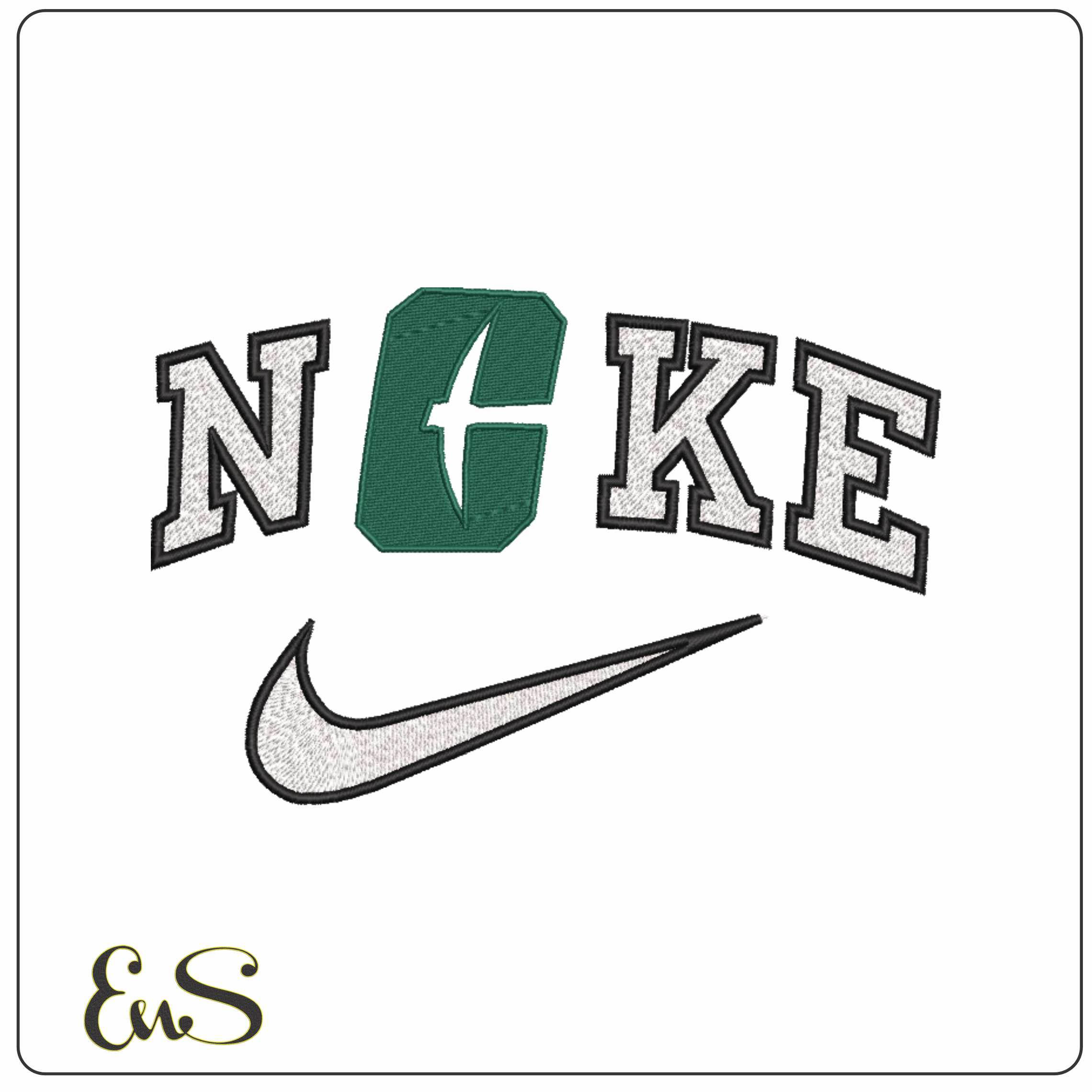 Nike Charlotte 49ers Alternative University North Carolina - Elegant embroidery design file-instant download
