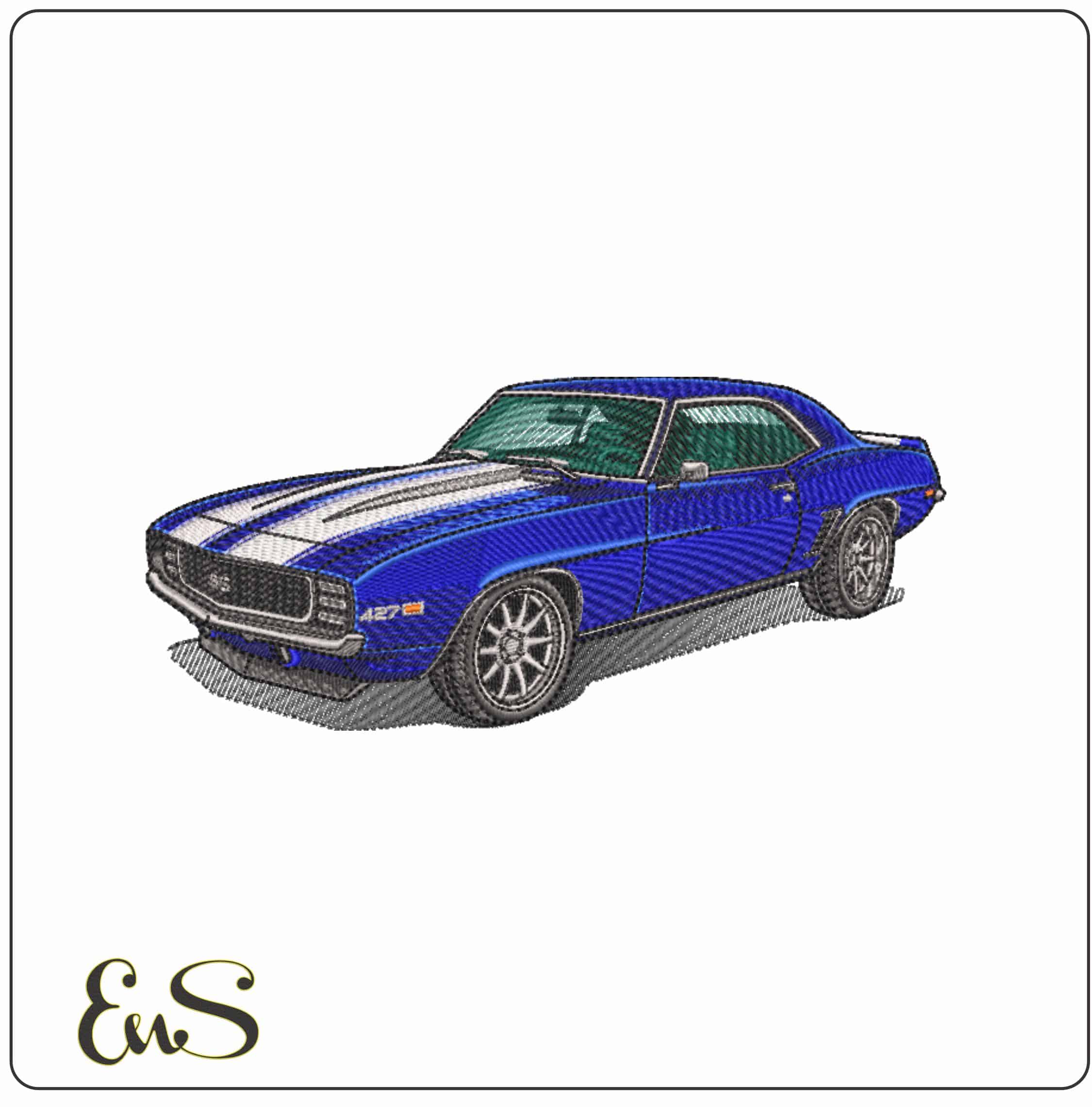 1969 Chevrolet Camaro SS     - Elegant embroidery design file-instant download