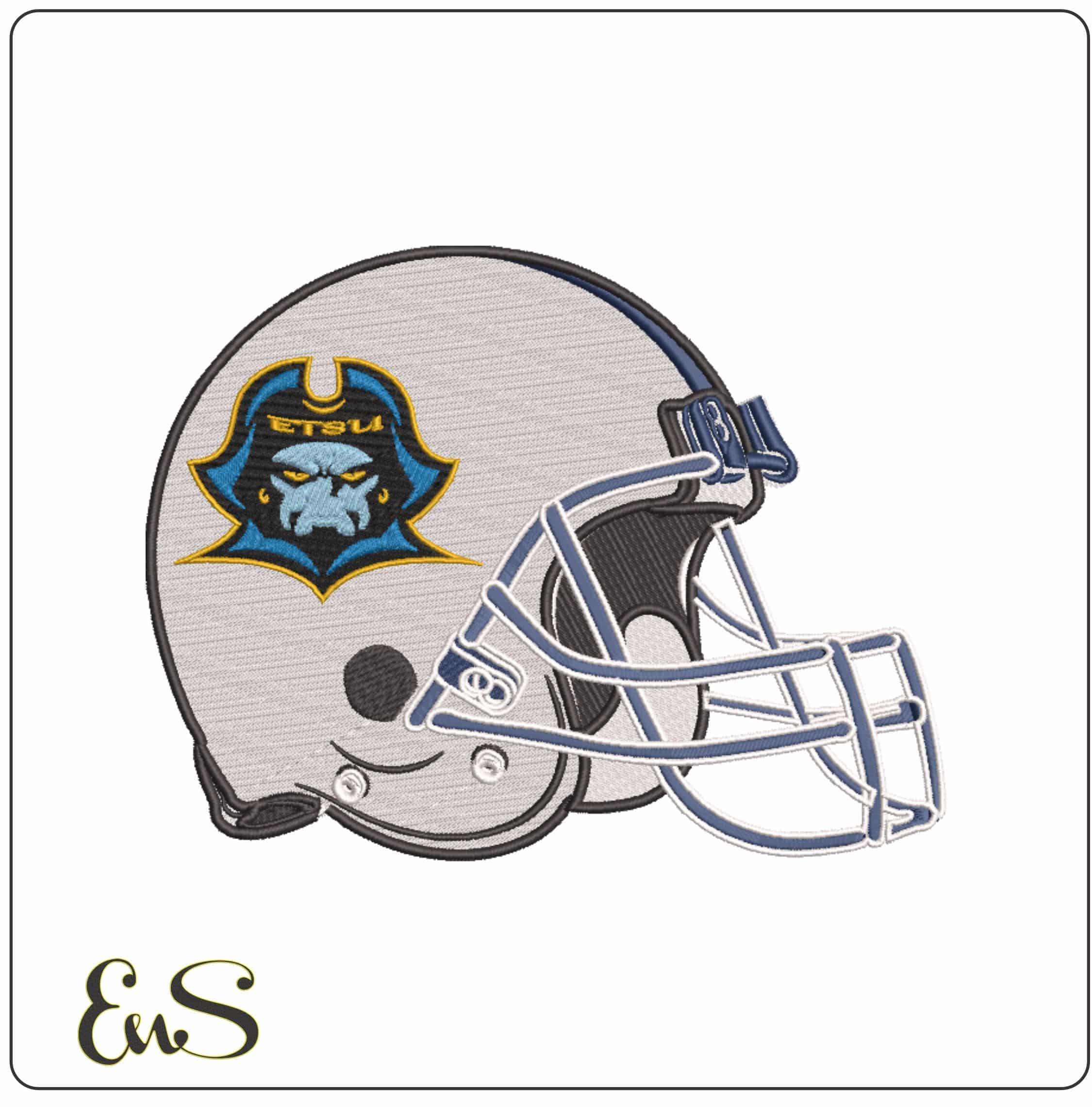 AF Helmet ETSU Buccaneers 2007  2014 State University      - Elegant embroidery design file-instant download